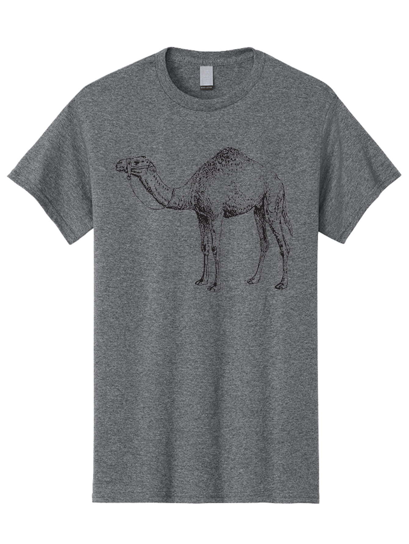 Camel Men'S Graphic Tee, 100% Cotton, Comfortable Casual Summer Wear, Machine Washable, Camel Illustration, Desert Animal, Wildlife Artwork, Camel Silhouette, Graphic Design, Illustration Art, Animal Drawing, Camel Graphic Aad861