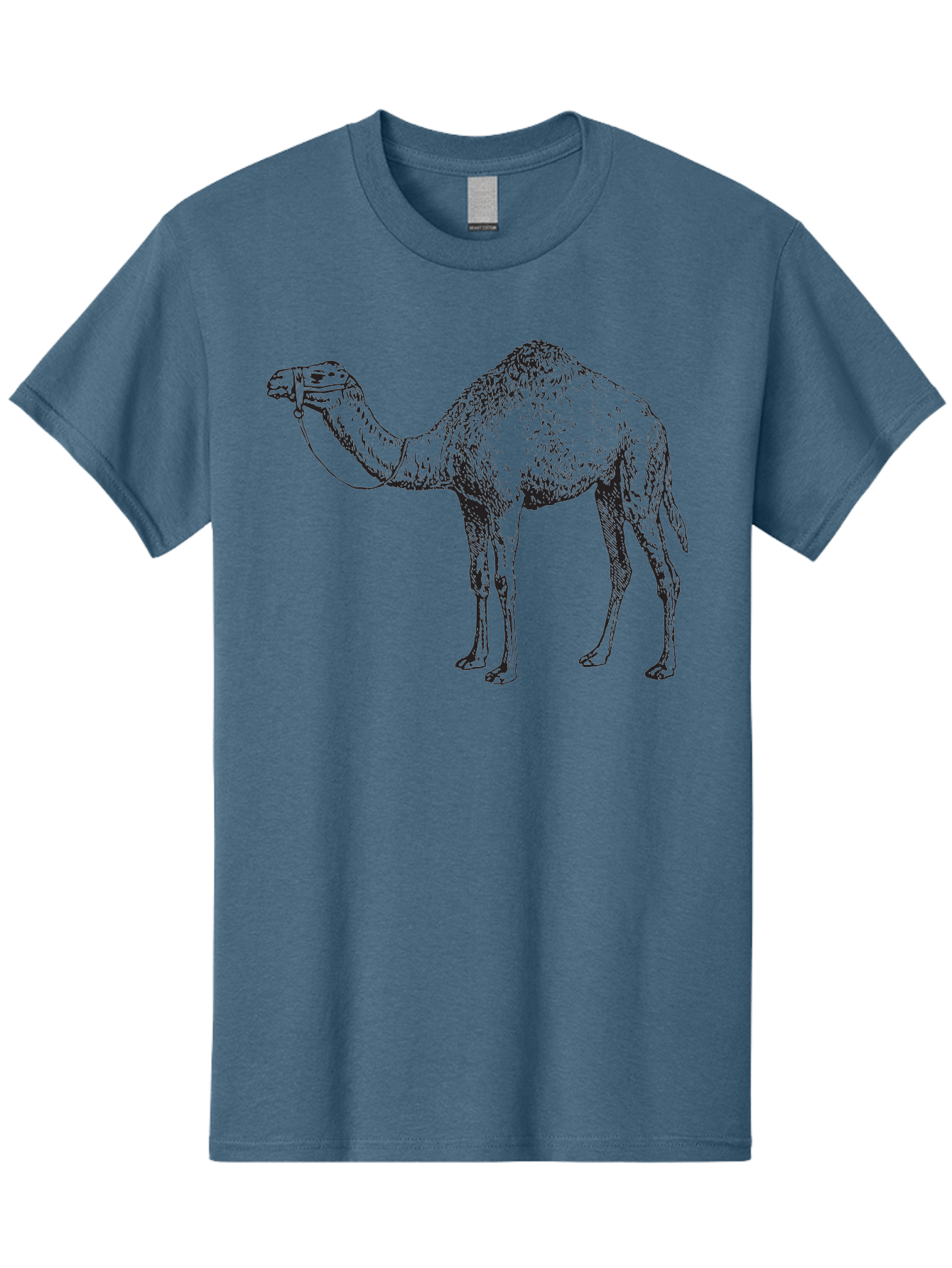 Camel Men'S Graphic Tee, 100% Cotton, Comfortable Casual Summer Wear, Machine Washable, Camel Illustration, Desert Animal, Wildlife Artwork, Camel Silhouette, Graphic Design, Illustration Art, Animal Drawing, Camel Graphic Aad861