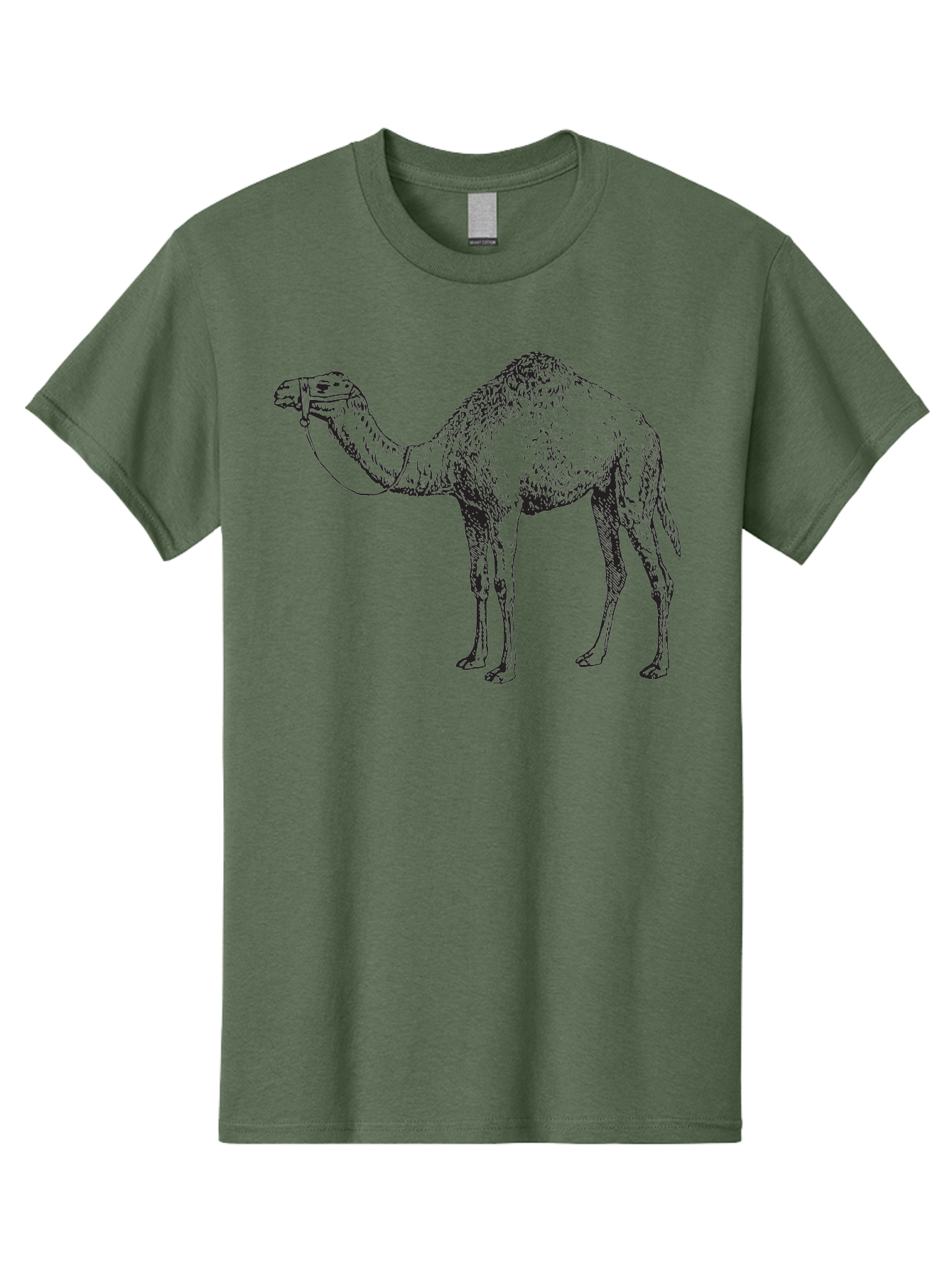 Camel Men'S Graphic Tee, 100% Cotton, Comfortable Casual Summer Wear, Machine Washable, Camel Illustration, Desert Animal, Wildlife Artwork, Camel Silhouette, Graphic Design, Illustration Art, Animal Drawing, Camel Graphic Aad861