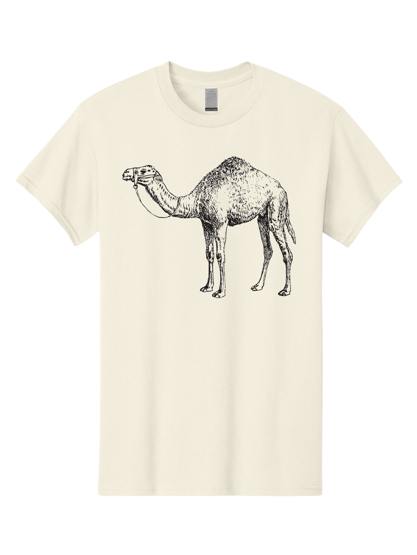 Camel Men'S Graphic Tee, 100% Cotton, Comfortable Casual Summer Wear, Machine Washable, Camel Illustration, Desert Animal, Wildlife Artwork, Camel Silhouette, Graphic Design, Illustration Art, Animal Drawing, Camel Graphic Aad861