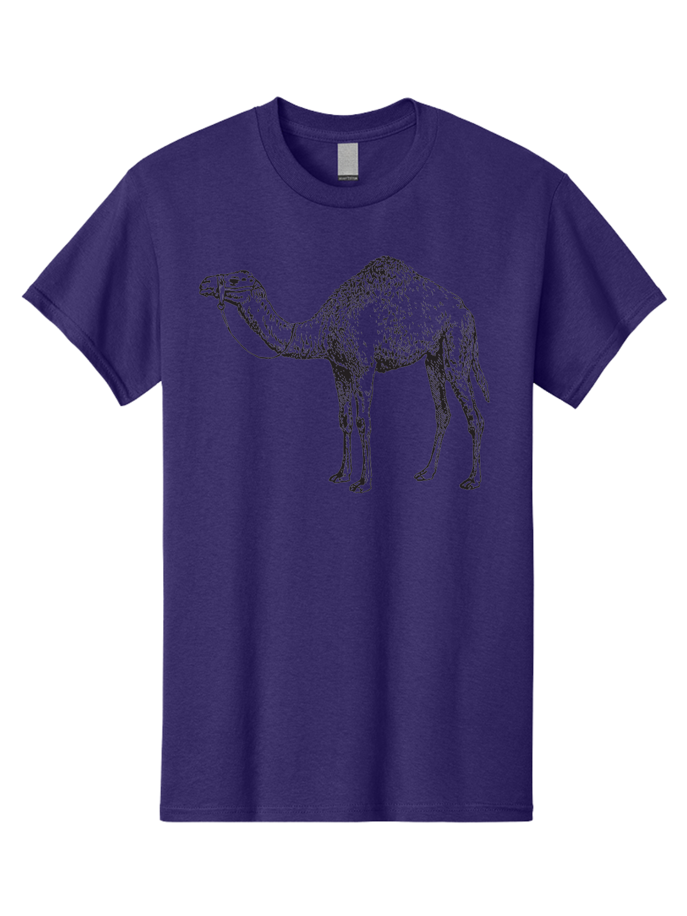 Camel Men'S Graphic Tee, 100% Cotton, Comfortable Casual Summer Wear, Machine Washable, Camel Illustration, Desert Animal, Wildlife Artwork, Camel Silhouette, Graphic Design, Illustration Art, Animal Drawing, Camel Graphic Aad861