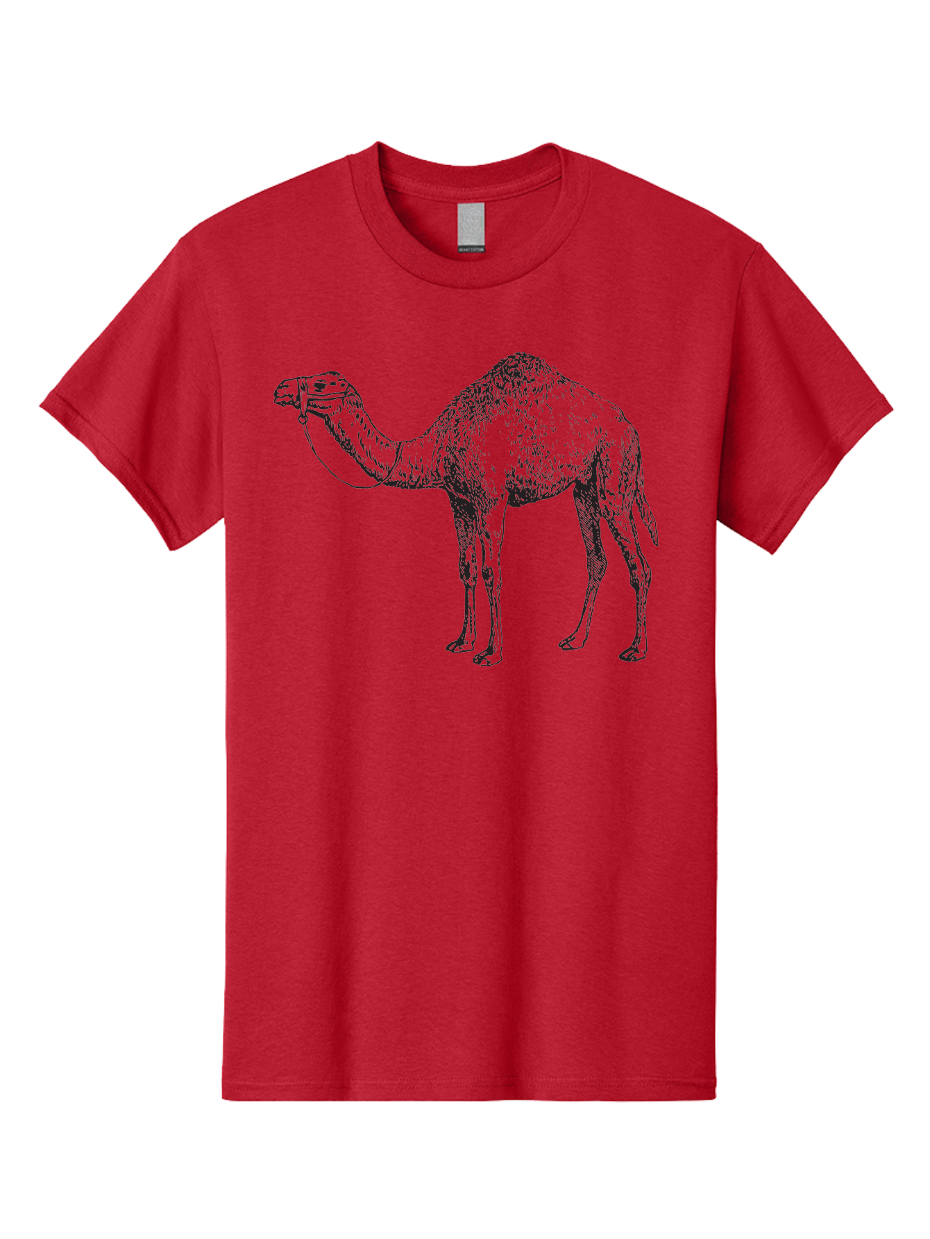 Camel Men'S Graphic Tee, 100% Cotton, Comfortable Casual Summer Wear, Machine Washable, Camel Illustration, Desert Animal, Wildlife Artwork, Camel Silhouette, Graphic Design, Illustration Art, Animal Drawing, Camel Graphic Aad861