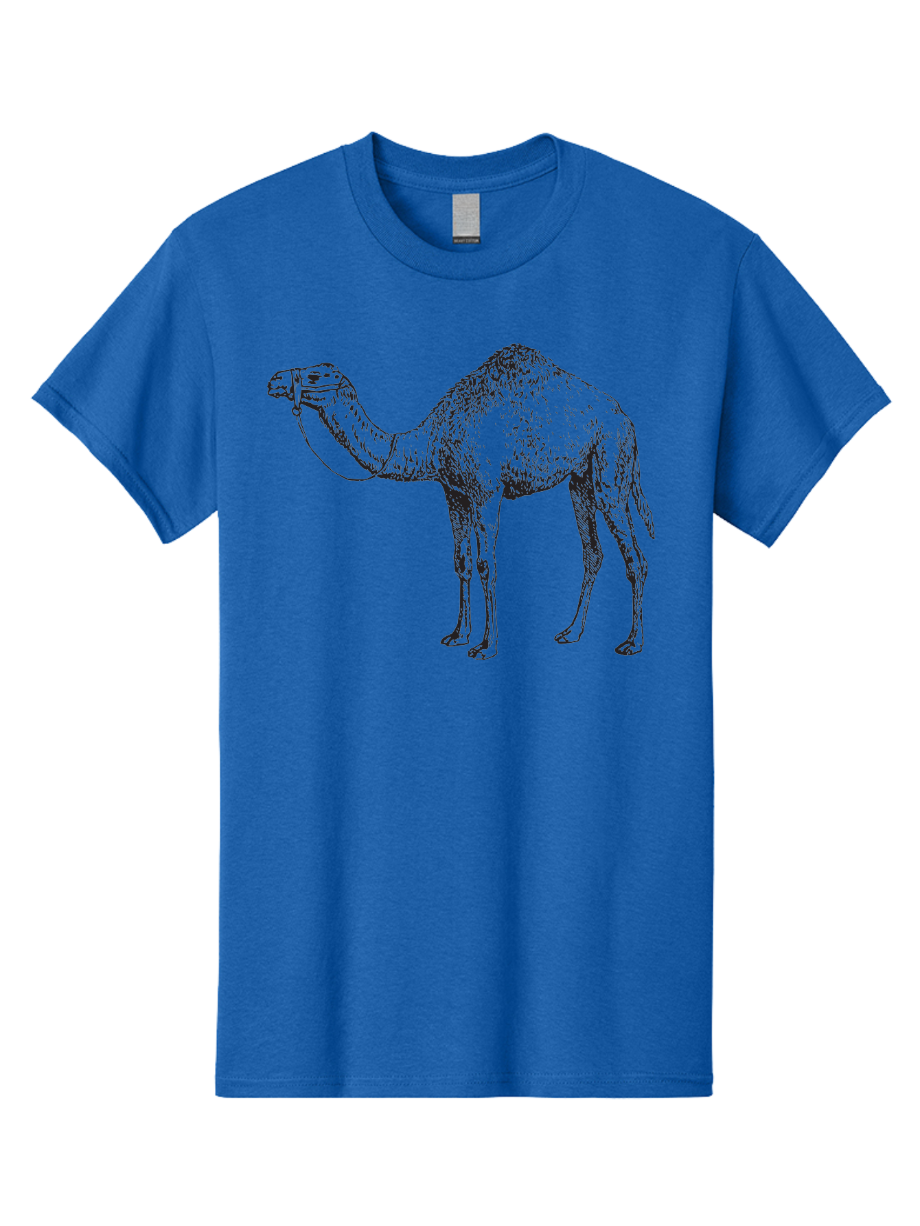 Camel Men'S Graphic Tee, 100% Cotton, Comfortable Casual Summer Wear, Machine Washable, Camel Illustration, Desert Animal, Wildlife Artwork, Camel Silhouette, Graphic Design, Illustration Art, Animal Drawing, Camel Graphic Aad861