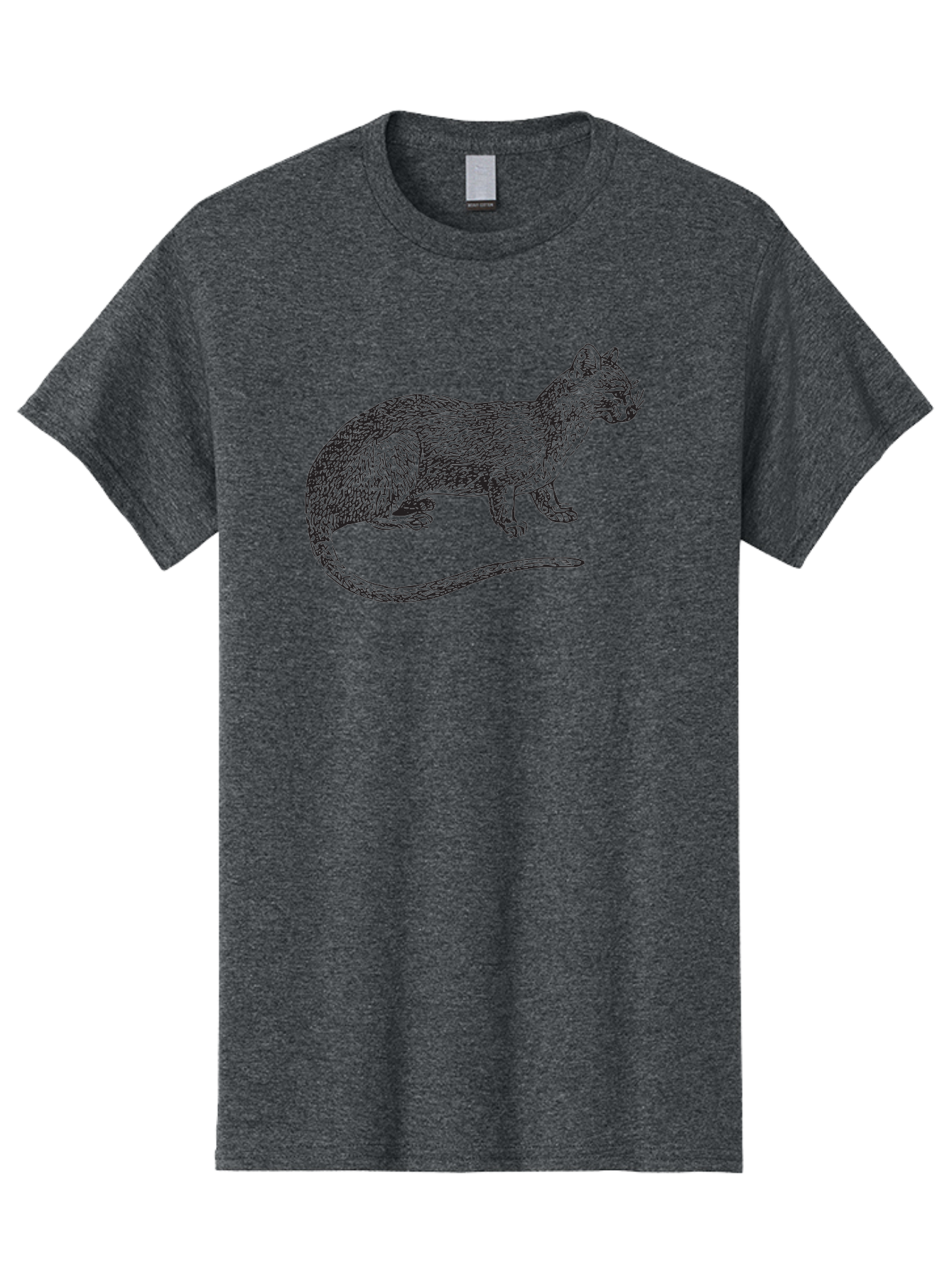 Cat-Sketch Men'S Graphic Tee, 100% Cotton, Comfortable Casual Summer Wear, Machine Washable, Black Cat Silhouette, Cat Illustration, Feline Art, Detailed Drawing, Whiskered Cat, Animal Graphic, Cat Portrait Aad865