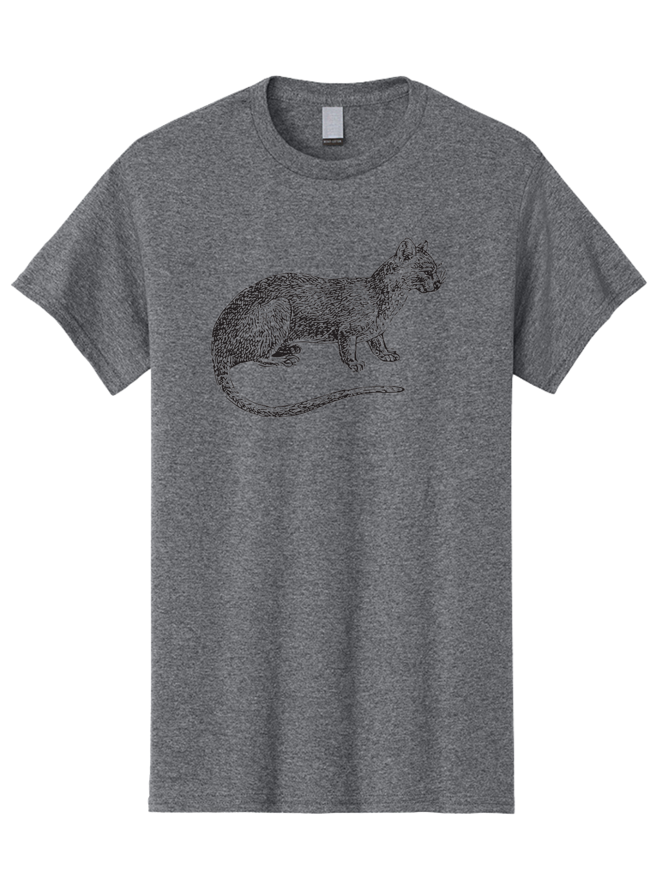 Cat-Sketch Men'S Graphic Tee, 100% Cotton, Comfortable Casual Summer Wear, Machine Washable, Black Cat Silhouette, Cat Illustration, Feline Art, Detailed Drawing, Whiskered Cat, Animal Graphic, Cat Portrait Aad865