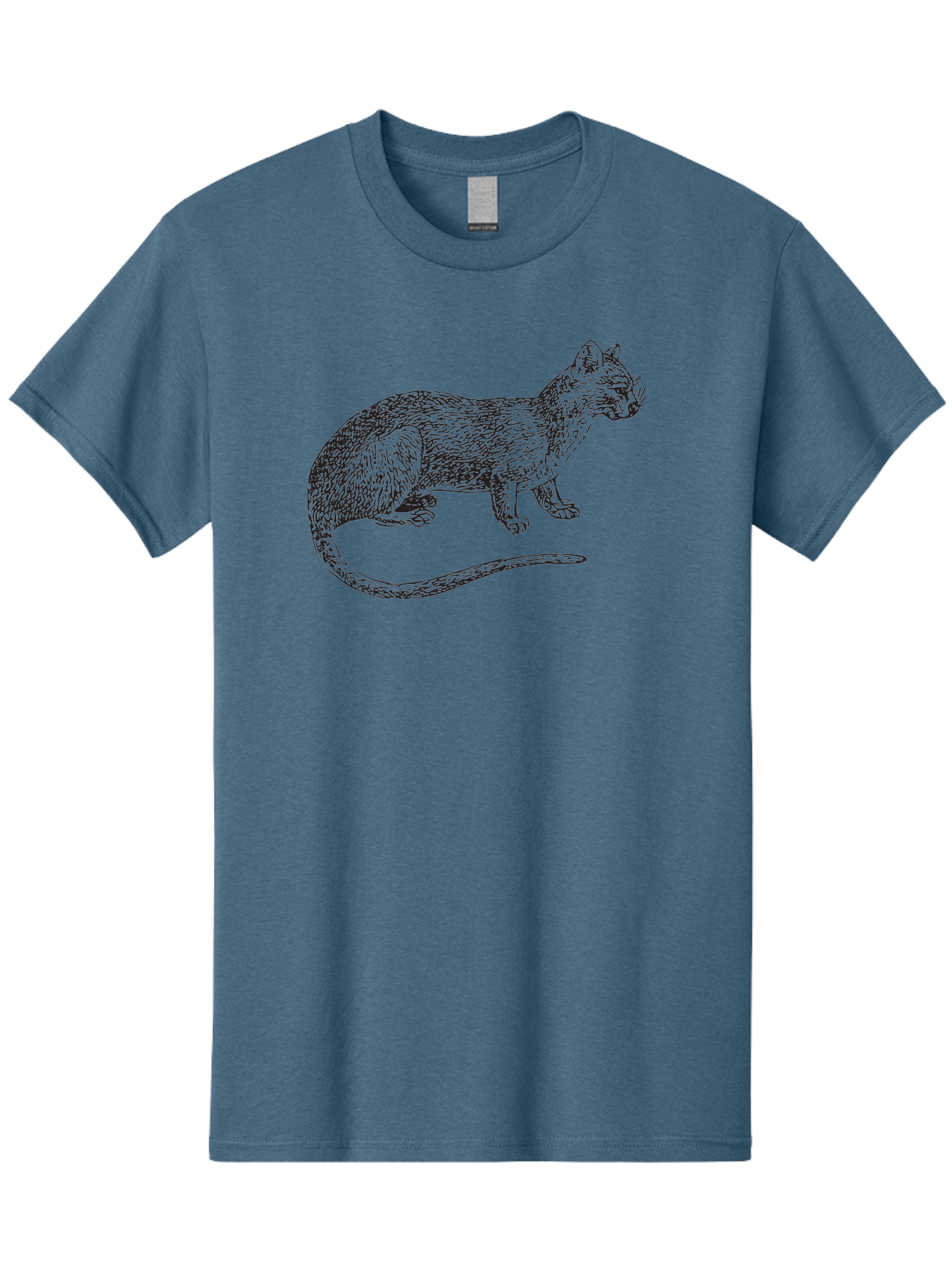 Cat-Sketch Men'S Graphic Tee, 100% Cotton, Comfortable Casual Summer Wear, Machine Washable, Black Cat Silhouette, Cat Illustration, Feline Art, Detailed Drawing, Whiskered Cat, Animal Graphic, Cat Portrait Aad865