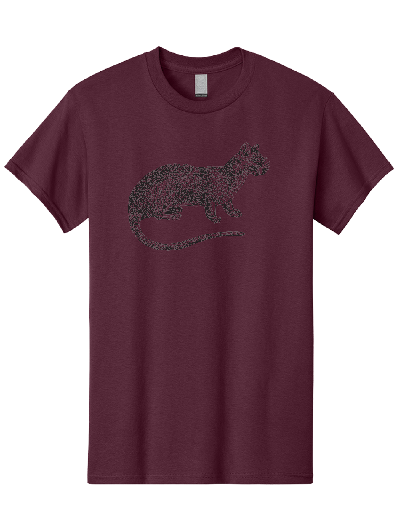 Cat-Sketch Men'S Graphic Tee, 100% Cotton, Comfortable Casual Summer Wear, Machine Washable, Black Cat Silhouette, Cat Illustration, Feline Art, Detailed Drawing, Whiskered Cat, Animal Graphic, Cat Portrait Aad865