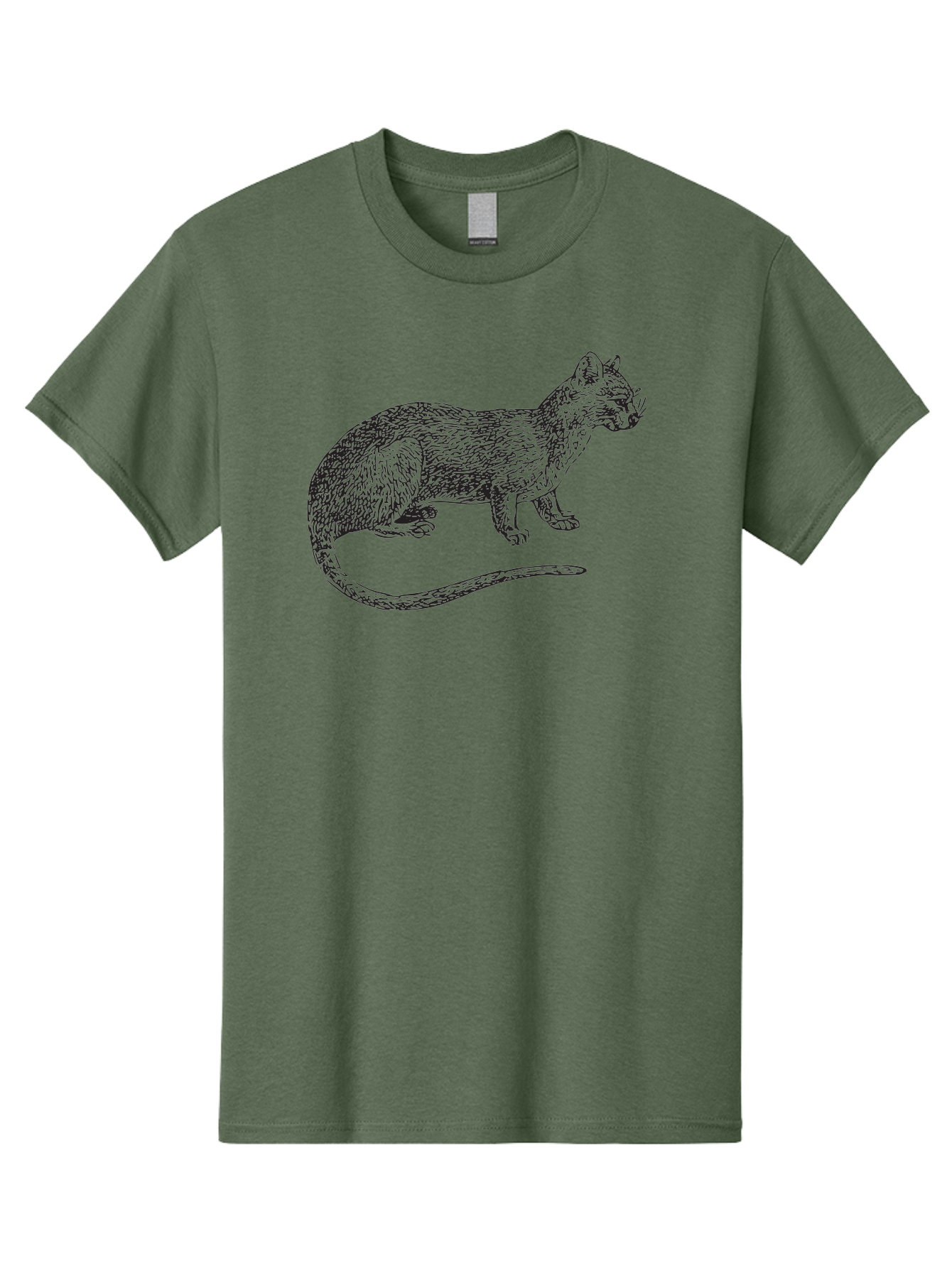 Cat-Sketch Men'S Graphic Tee, 100% Cotton, Comfortable Casual Summer Wear, Machine Washable, Black Cat Silhouette, Cat Illustration, Feline Art, Detailed Drawing, Whiskered Cat, Animal Graphic, Cat Portrait Aad865