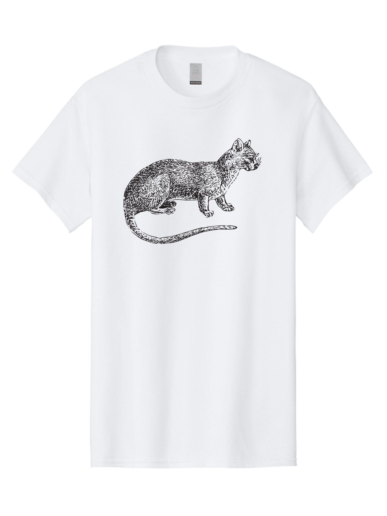 Cat-Sketch Men'S Graphic Tee, 100% Cotton, Comfortable Casual Summer Wear, Machine Washable, Black Cat Silhouette, Cat Illustration, Feline Art, Detailed Drawing, Whiskered Cat, Animal Graphic, Cat Portrait Aad865