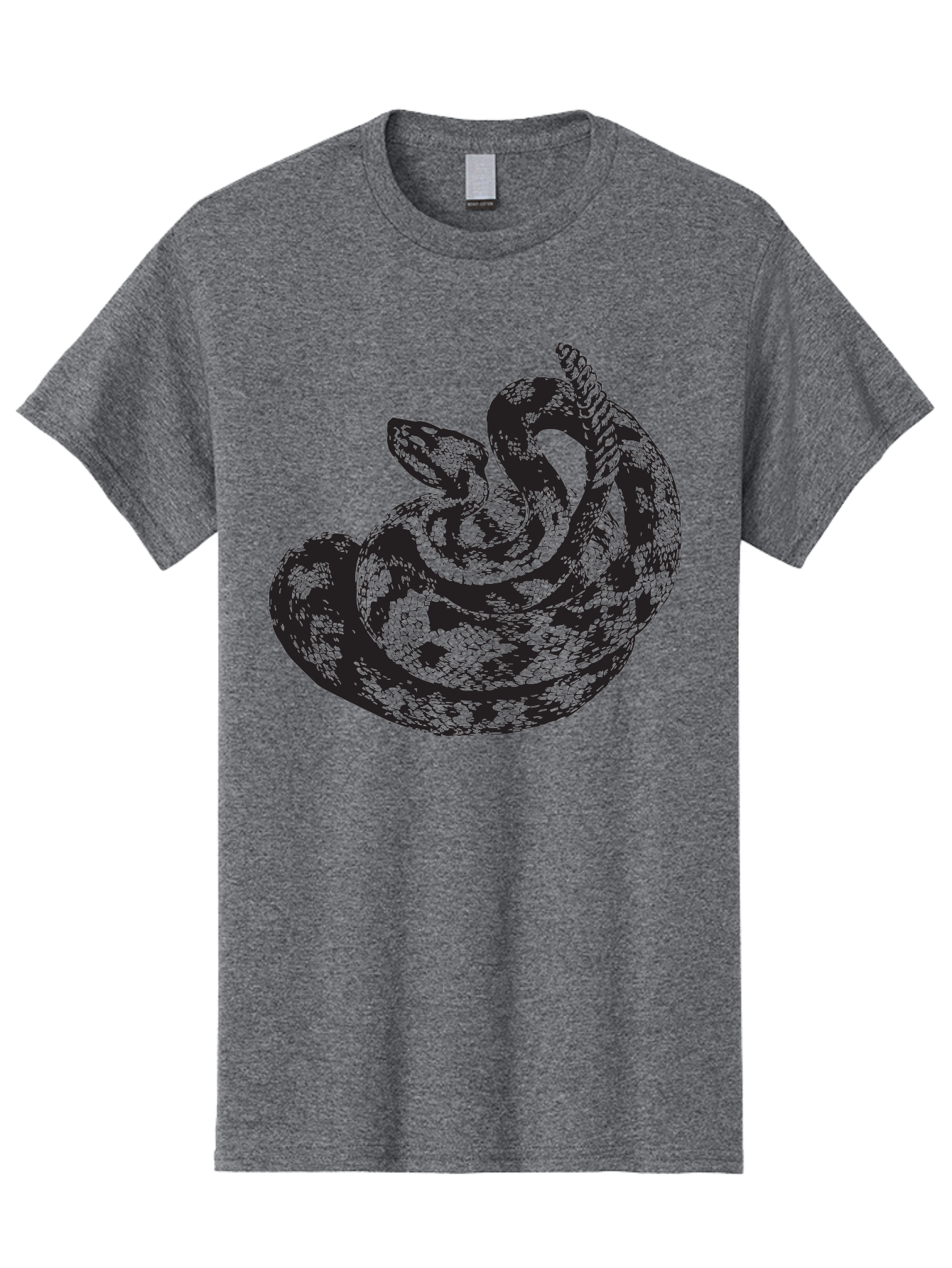 Coiled-Snake-2 Men'S Graphic Tee, 100% Cotton, Comfortable Casual Summer Wear, Machine Washable, Serpent Illustration, Coiled Snake, Reptile Art, Wildlife Graphic, Snake Design, Danger Symbol, Venomous Snake, Wild Animal, Snake Pattern, Aad869