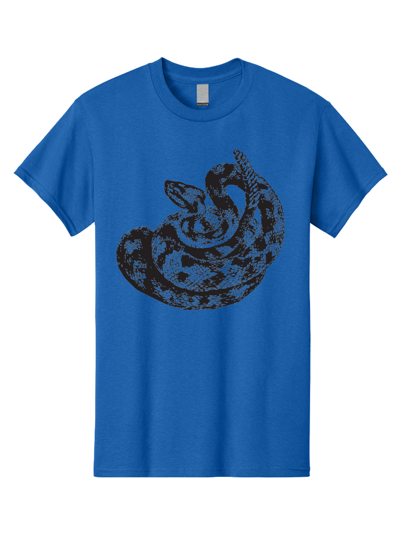 Coiled-Snake-2 Men'S Graphic Tee, 100% Cotton, Comfortable Casual Summer Wear, Machine Washable, Serpent Illustration, Coiled Snake, Reptile Art, Wildlife Graphic, Snake Design, Danger Symbol, Venomous Snake, Wild Animal, Snake Pattern, Aad869