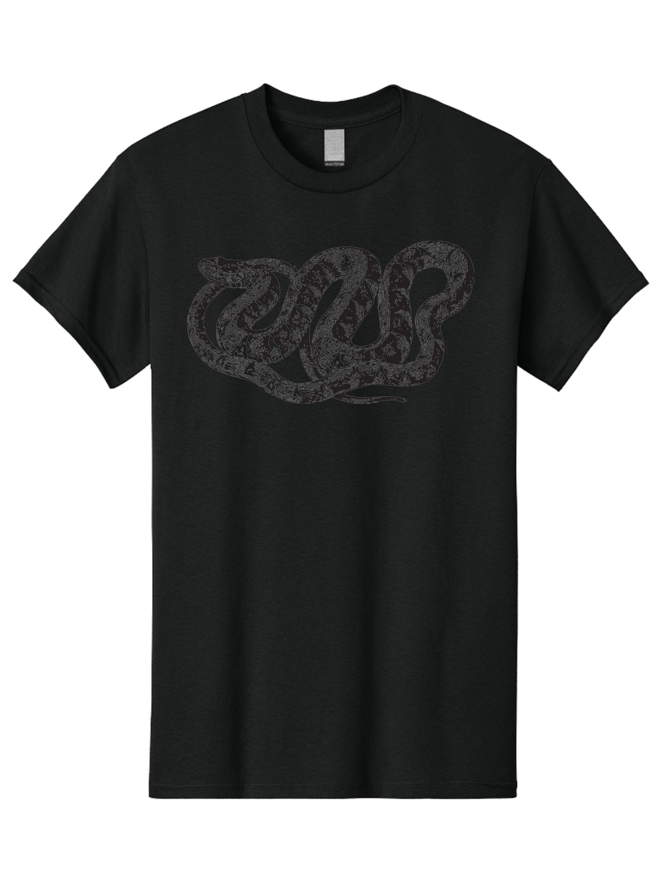 Coiled-Snake Men'S Graphic Tee, 100% Cotton, Comfortable Casual Summer Wear, Machine Washable, Serpent Art, Snake Illustration, Reptile Design, Coiled Snake, Wildlife Artwork, Snake Pattern, Detailed Snake, Abstract Snake Aad870