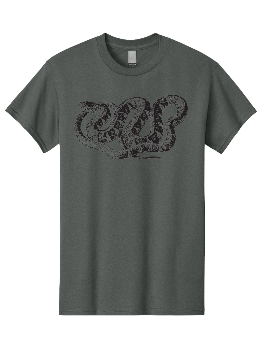 Coiled-Snake Men'S Graphic Tee, 100% Cotton, Comfortable Casual Summer Wear, Machine Washable, Serpent Art, Snake Illustration, Reptile Design, Coiled Snake, Wildlife Artwork, Snake Pattern, Detailed Snake, Abstract Snake Aad870