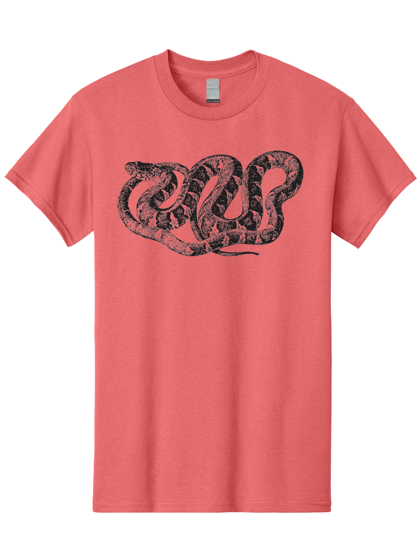Coiled-Snake Men'S Graphic Tee, 100% Cotton, Comfortable Casual Summer Wear, Machine Washable, Serpent Art, Snake Illustration, Reptile Design, Coiled Snake, Wildlife Artwork, Snake Pattern, Detailed Snake, Abstract Snake Aad870
