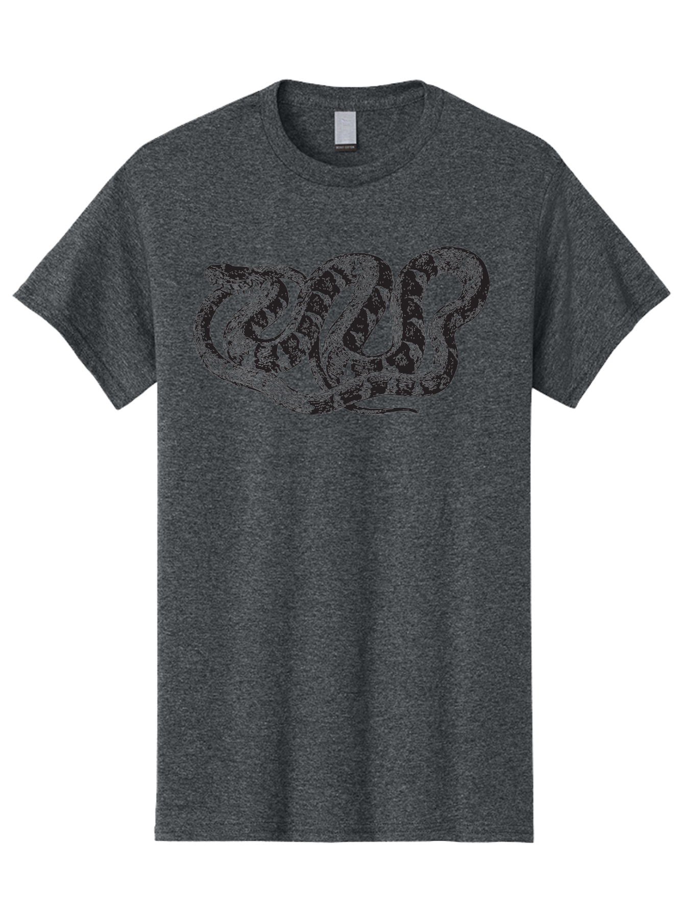 Coiled-Snake Men'S Graphic Tee, 100% Cotton, Comfortable Casual Summer Wear, Machine Washable, Serpent Art, Snake Illustration, Reptile Design, Coiled Snake, Wildlife Artwork, Snake Pattern, Detailed Snake, Abstract Snake Aad870