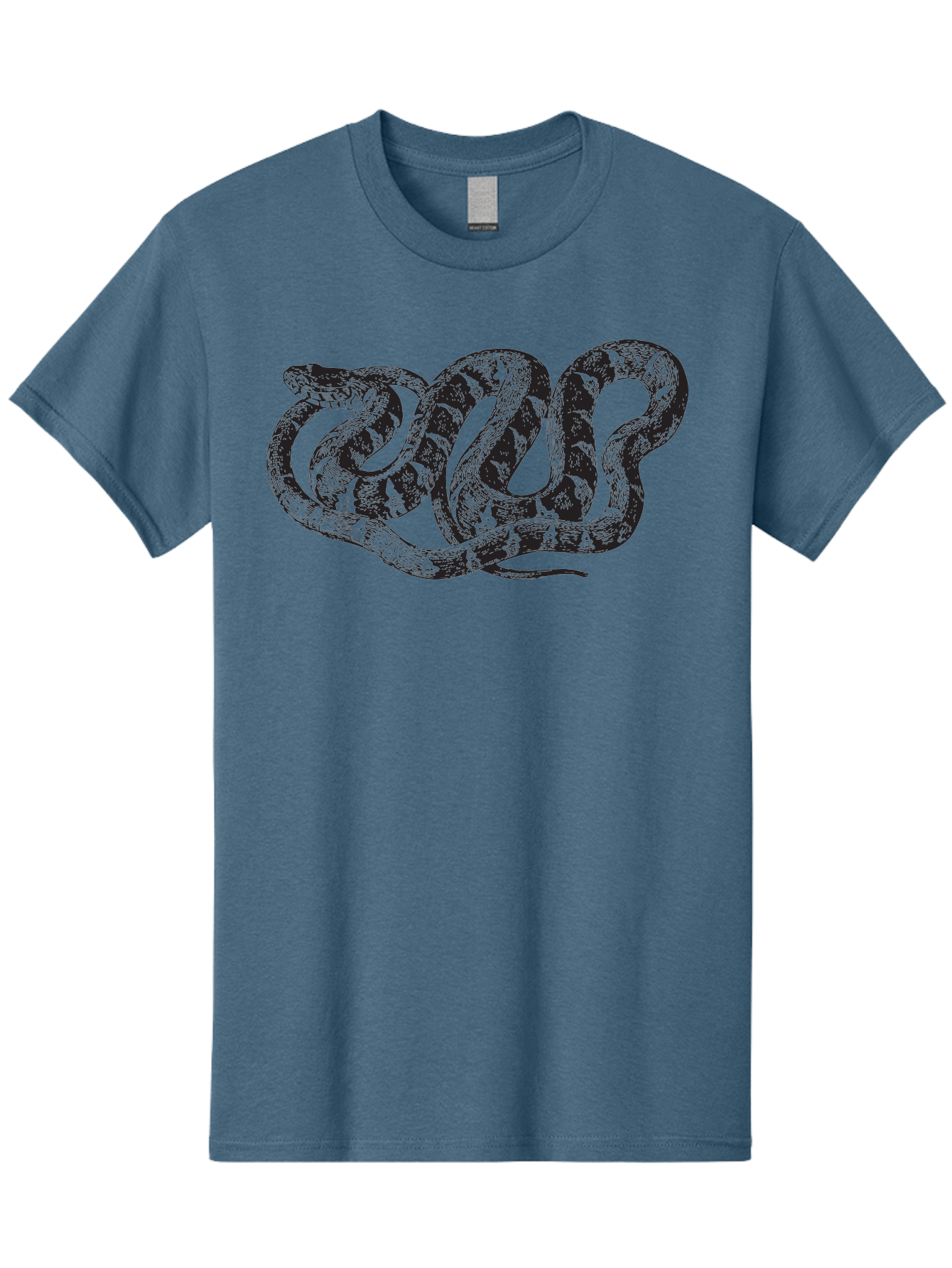Coiled-Snake Men'S Graphic Tee, 100% Cotton, Comfortable Casual Summer Wear, Machine Washable, Serpent Art, Snake Illustration, Reptile Design, Coiled Snake, Wildlife Artwork, Snake Pattern, Detailed Snake, Abstract Snake Aad870
