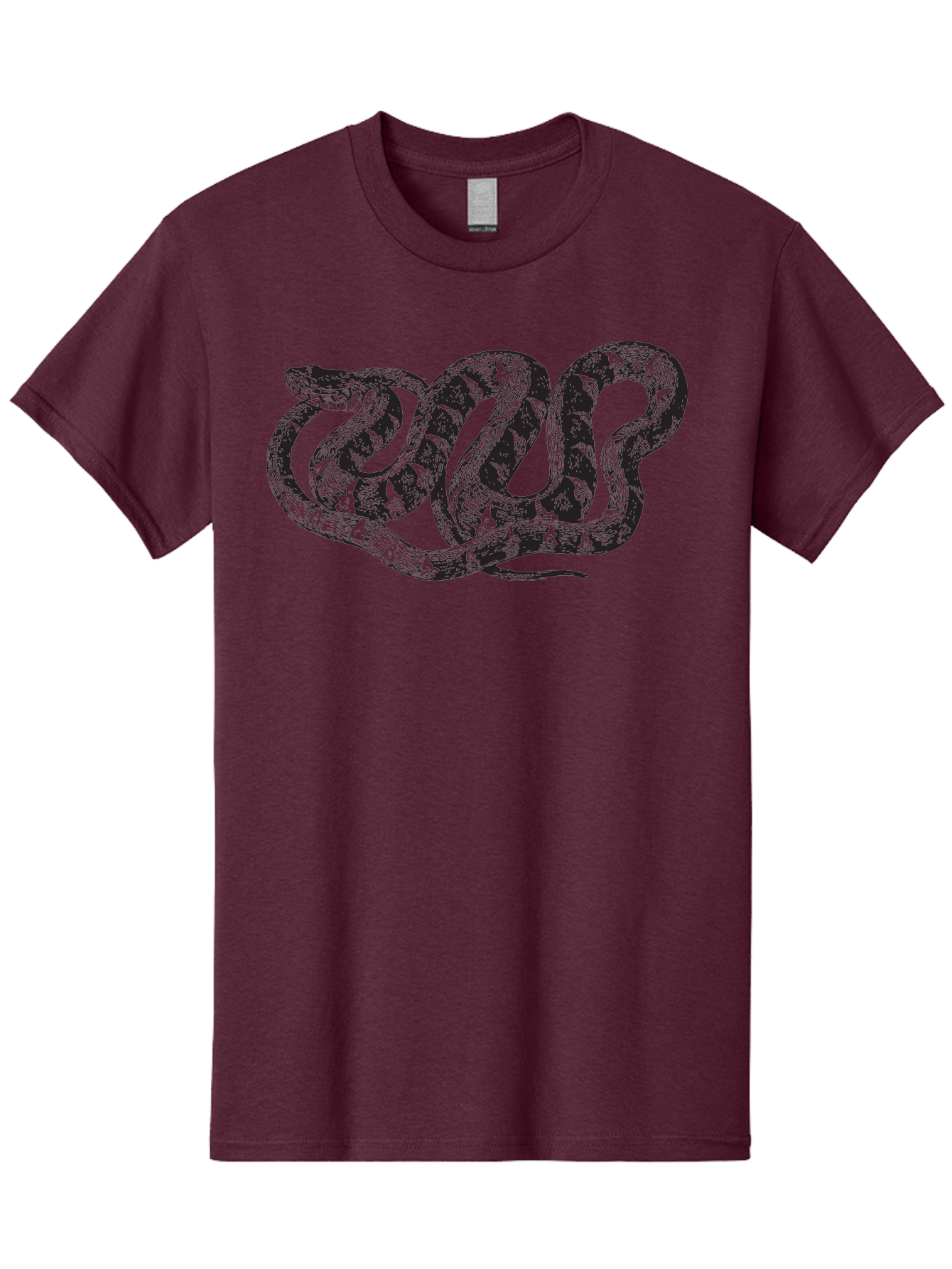 Coiled-Snake Men'S Graphic Tee, 100% Cotton, Comfortable Casual Summer Wear, Machine Washable, Serpent Art, Snake Illustration, Reptile Design, Coiled Snake, Wildlife Artwork, Snake Pattern, Detailed Snake, Abstract Snake Aad870