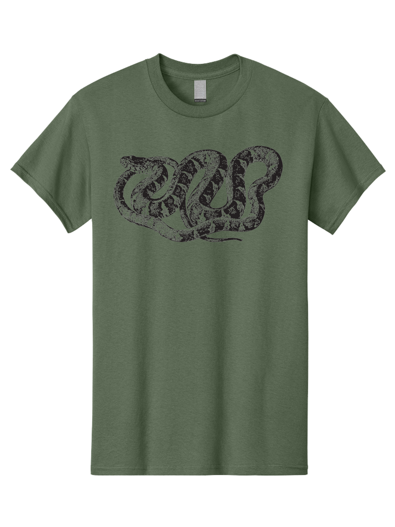 Coiled-Snake Men'S Graphic Tee, 100% Cotton, Comfortable Casual Summer Wear, Machine Washable, Serpent Art, Snake Illustration, Reptile Design, Coiled Snake, Wildlife Artwork, Snake Pattern, Detailed Snake, Abstract Snake Aad870