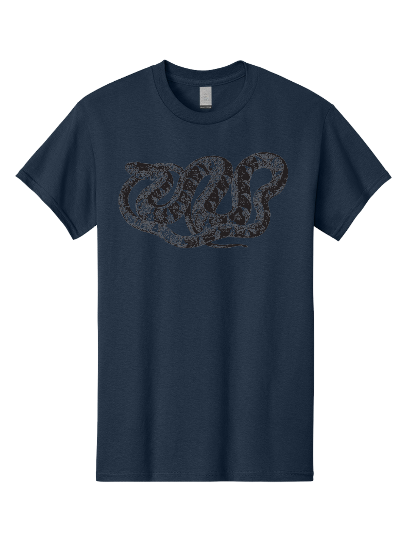 Coiled-Snake Men'S Graphic Tee, 100% Cotton, Comfortable Casual Summer Wear, Machine Washable, Serpent Art, Snake Illustration, Reptile Design, Coiled Snake, Wildlife Artwork, Snake Pattern, Detailed Snake, Abstract Snake Aad870