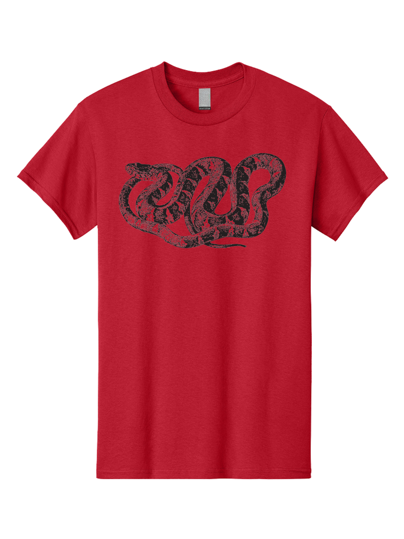 Coiled-Snake Men'S Graphic Tee, 100% Cotton, Comfortable Casual Summer Wear, Machine Washable, Serpent Art, Snake Illustration, Reptile Design, Coiled Snake, Wildlife Artwork, Snake Pattern, Detailed Snake, Abstract Snake Aad870