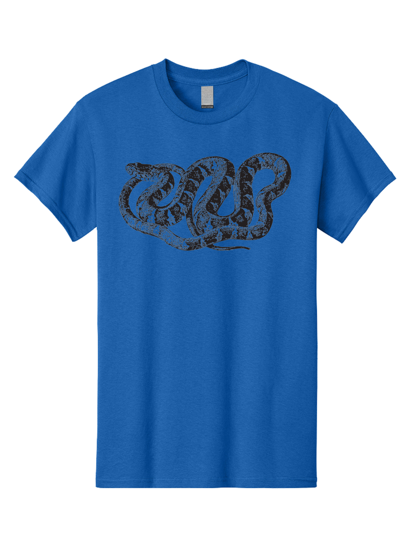 Coiled-Snake Men'S Graphic Tee, 100% Cotton, Comfortable Casual Summer Wear, Machine Washable, Serpent Art, Snake Illustration, Reptile Design, Coiled Snake, Wildlife Artwork, Snake Pattern, Detailed Snake, Abstract Snake Aad870
