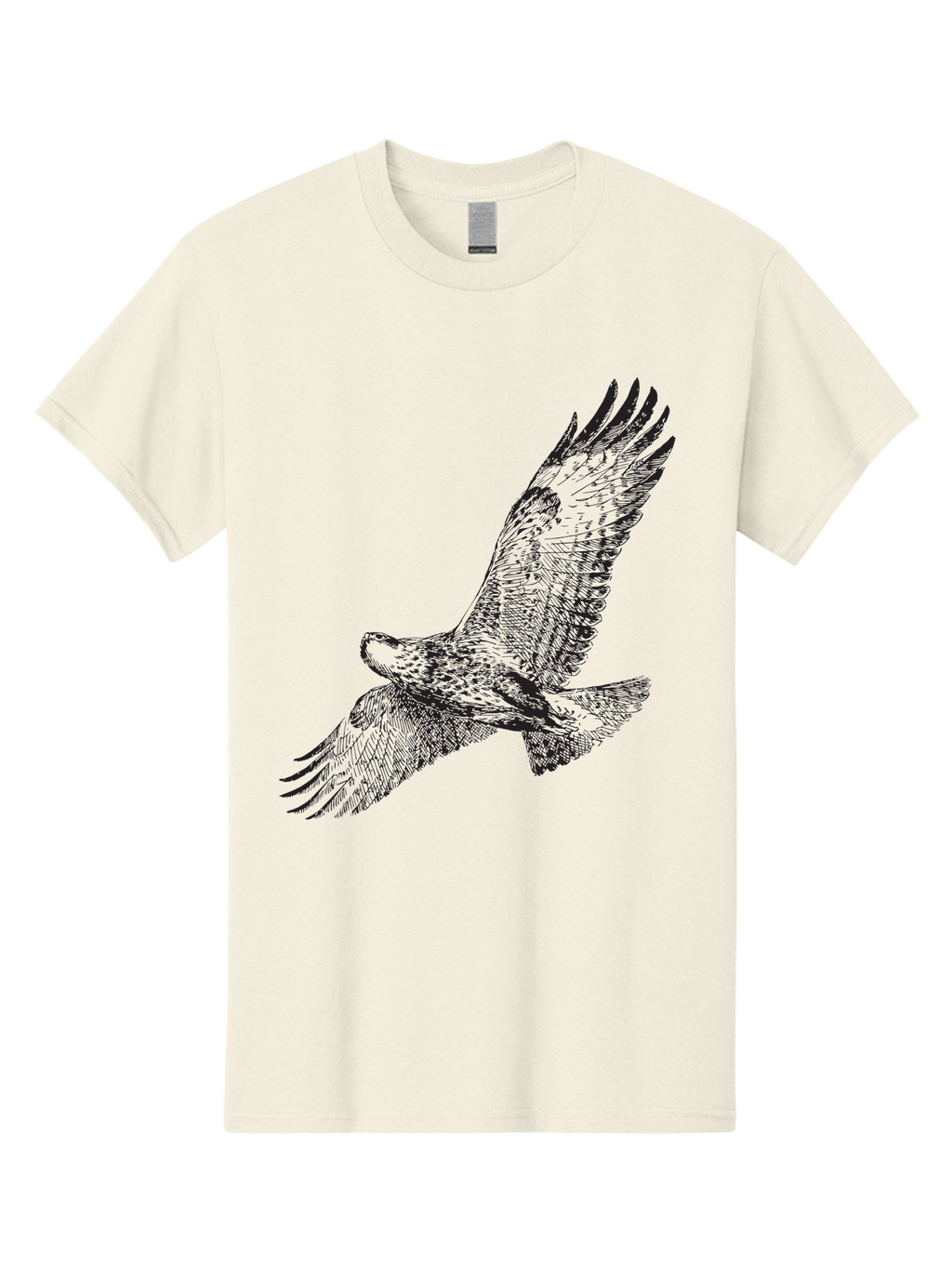 Falcon-In-Flight Men'S Graphic Tee, 100% Cotton, Comfortable Casual Summer Wear, Machine Washable, Eagle In Flight, Bird Of Prey, Wingspan, Majestic Creature, Freedom, Soaring High, Wildlife Art Aad881