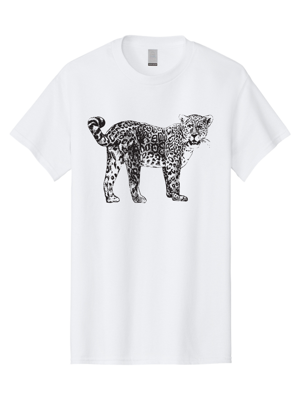 Leopard Men'S Graphic Tee, 100% Cotton, Comfortable Casual Summer Wear, Machine Washable, Spotted Leopard, Wild Cat, Animal Print, Leopard Illustration, Graphic Design, Bold Artwork, Fierce Animal, Detailed Texture, Wildlife Art Aad907