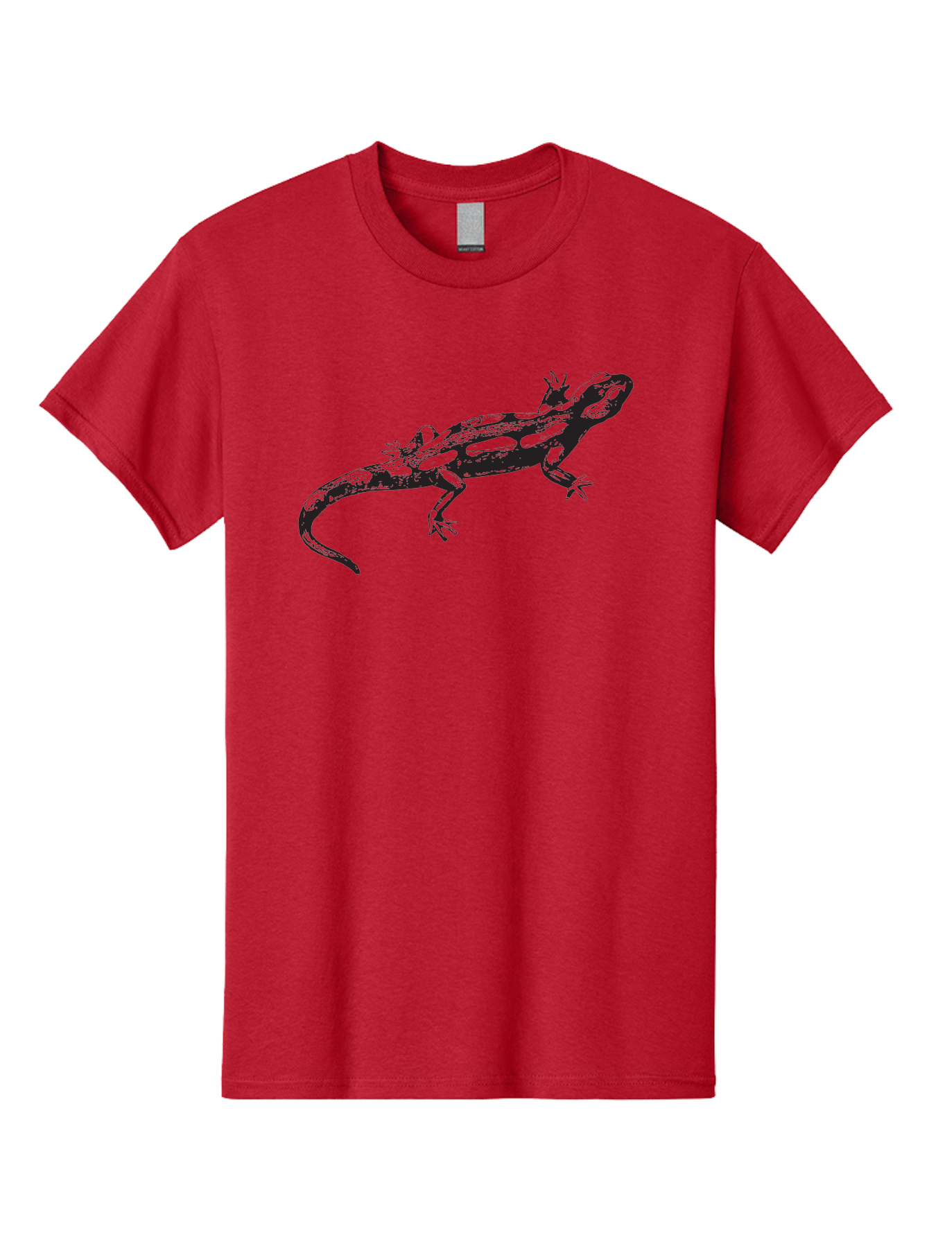 Lizard-1 Men'S Graphic Tee, 100% Cotton, Comfortable Casual Summer Wear, Machine Washable, Lizard Graphic, Reptile Illustration, Wildlife Art, Scaly Texture, Cold-Blooded Creature, Primitive Design, Detailed Drawing, Black Silhouette Aad910