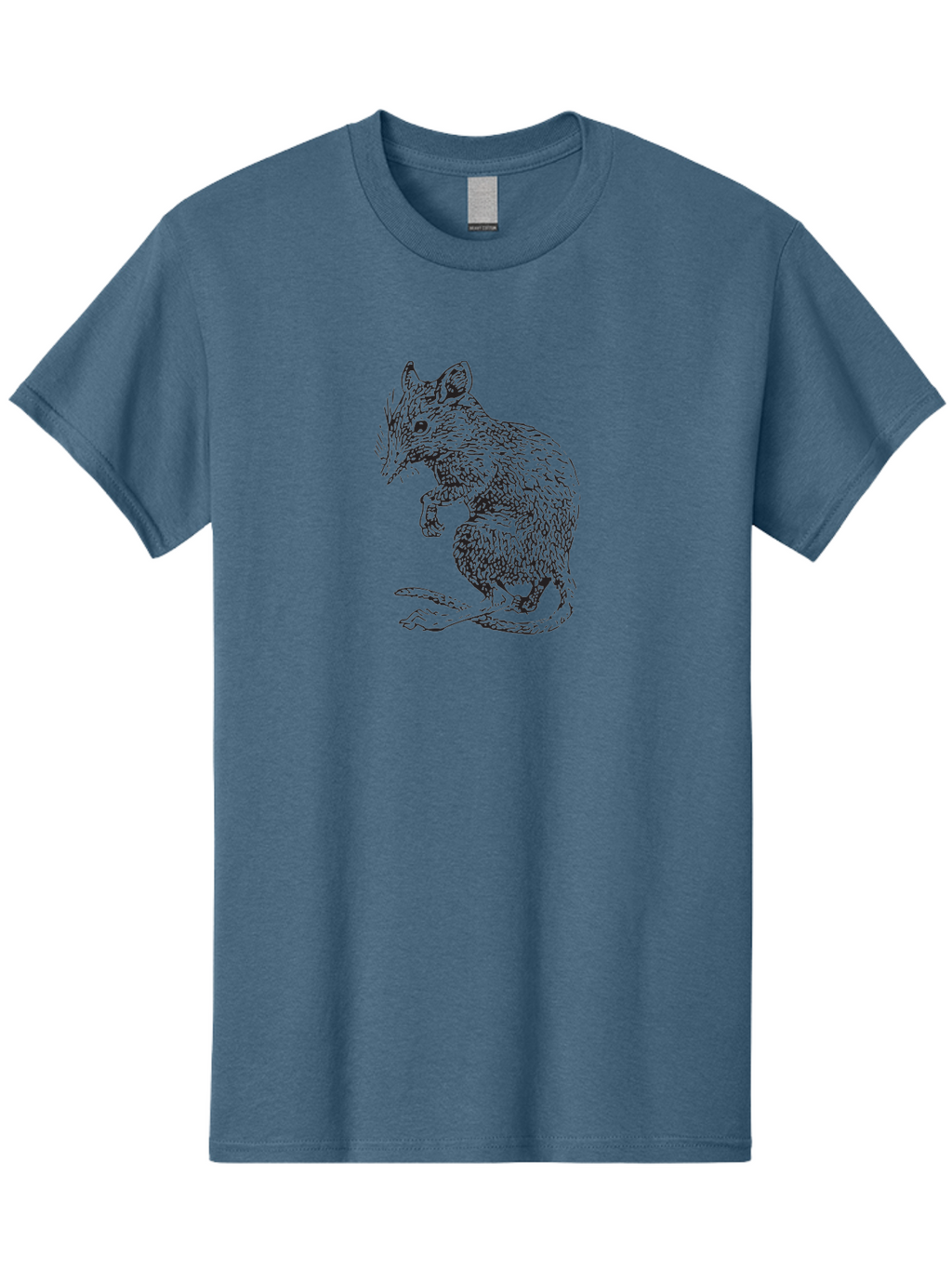 Mouse Men'S Graphic Tee, 100% Cotton, Comfortable Casual Summer Wear, Machine Washable, Mouse Illustration, Rodent Drawing, Small Mammal, Black And White Artwork, Detailed Fur Texture, Whiskers, Cartoon Style, Minimalist Design Aad918