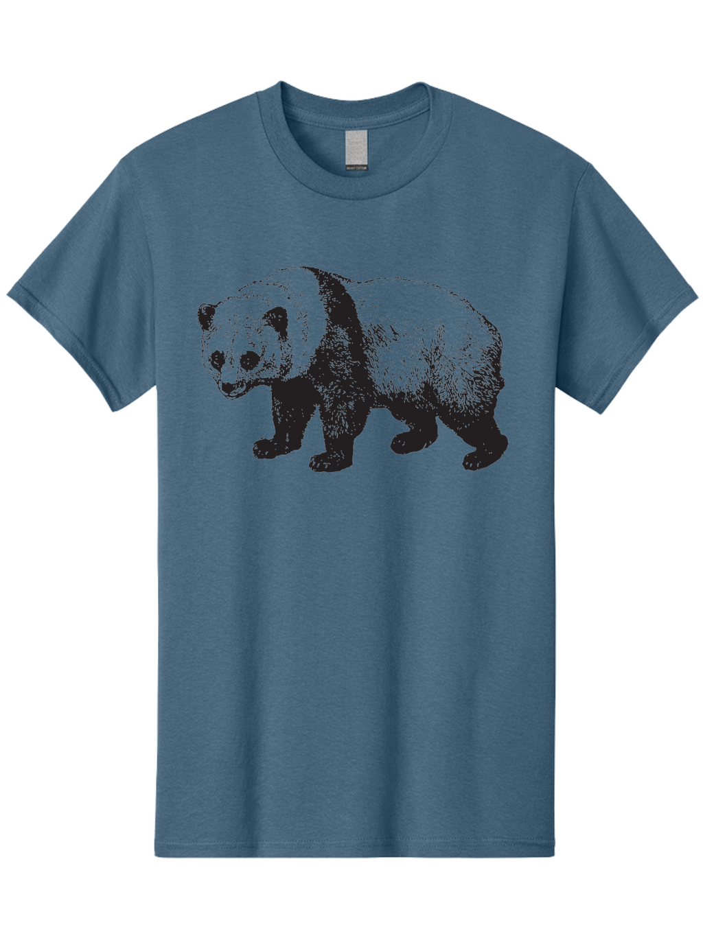 Panda Men'S Graphic Tee, 100% Cotton, Comfortable Casual Summer Wear, Machine Washable, Panda Bear, Black And White Panda, Wildlife Illustration, Cute Animal, Endangered Species, Conservation, Wild Animals, Graphic Art Aad922