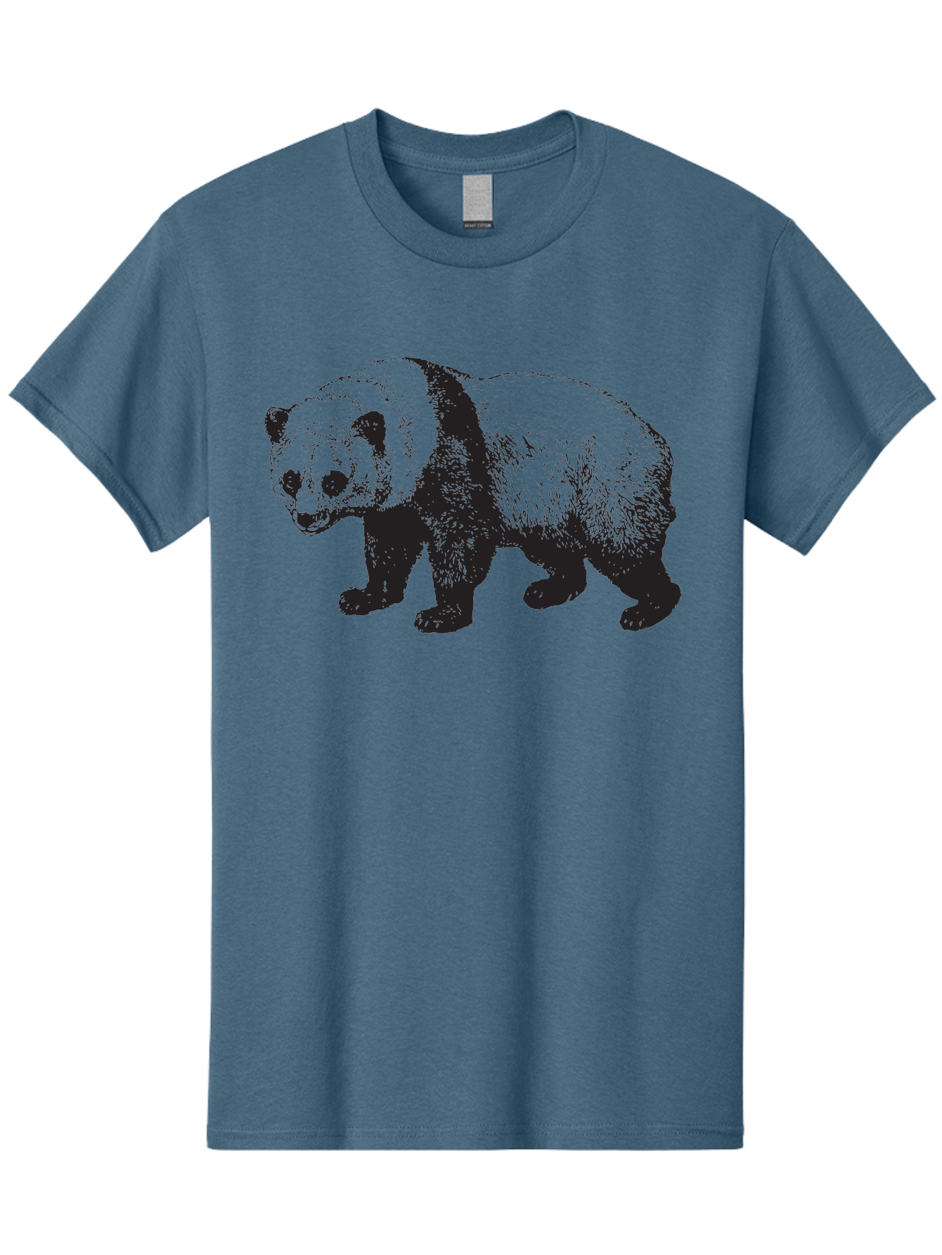Panda Men'S Graphic Tee, 100% Cotton, Comfortable Casual Summer Wear, Machine Washable, Panda Bear, Black And White Panda, Wildlife Illustration, Cute Animal, Endangered Species, Conservation, Wild Animals, Graphic Art Aad922