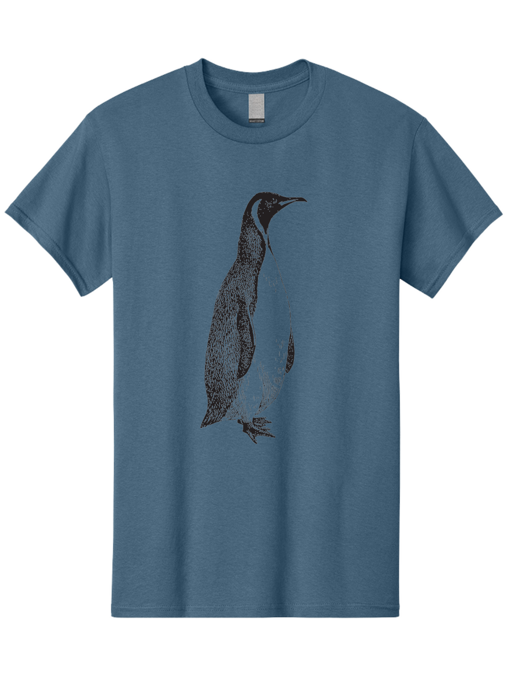 Penguin Men'S Graphic Tee, 100% Cotton, Comfortable Casual Summer Wear, Machine Washable, Penguin Illustration, Black And White Penguin, Detailed Artwork, Wildlife Graphic, Stylized Bird, Antarctic Bird, Tuxedo Bird, Flightless Bird, Aad924