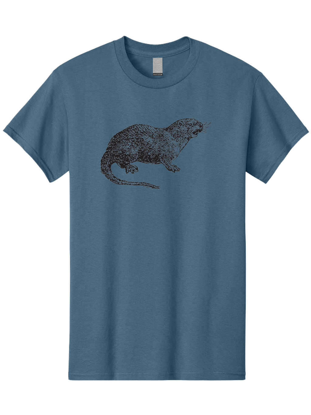 Rat-Illustration Men'S Graphic Tee, 100% Cotton, Comfortable Casual Summer Wear, Machine Washable, Mongoose Illustration, Wildlife Art, Animal Portrait, Detailed Sketch, Furry Creature, Whiskers, Sharp Teeth, Carnivorous Mammal, Exotic Animal, Aad937