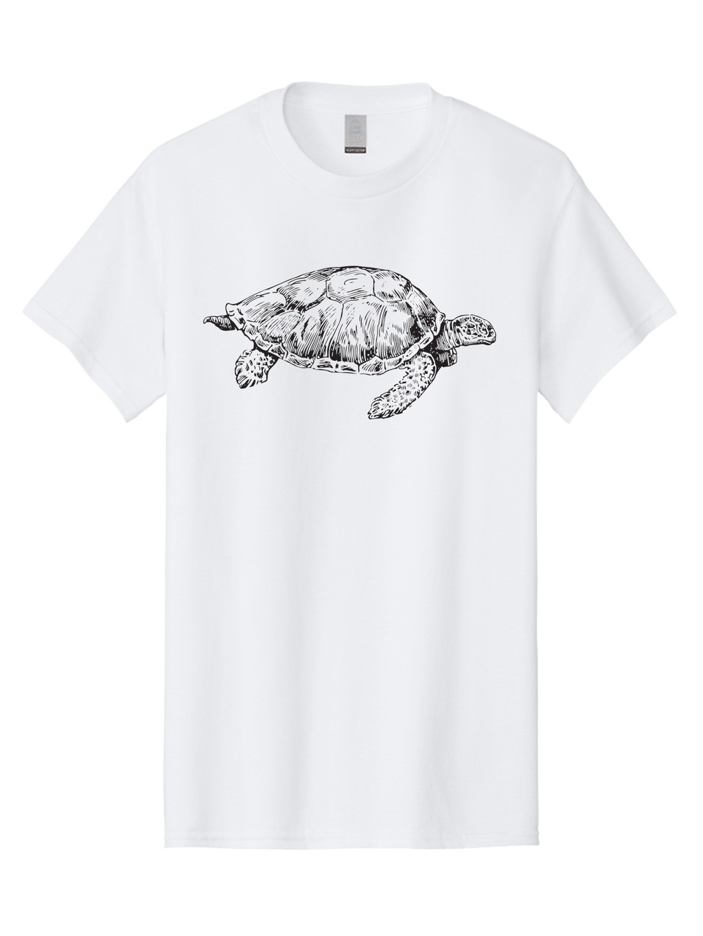 Sea-Turtle-Illustration Men'S Graphic Tee, 100% Cotton, Comfortable Casual Summer Wear, Machine Washable, Sea Turtle, Ocean Creature, Marine Life, Wildlife Illustration, Turtle Shell, Flipper, Slow-Moving Animal, Wildlife Art Aad945