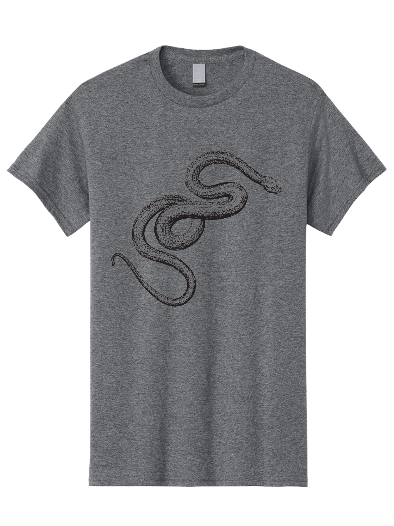 Snake-2 Men'S Graphic Tee, 100% Cotton, Comfortable Casual Summer Wear, Machine Washable, Snake Illustration, Reptile Art, Wildlife Design, Serpent Graphic, Animal Pattern, Stylized Snake, Coiled Snake, Snake Texture Aad952