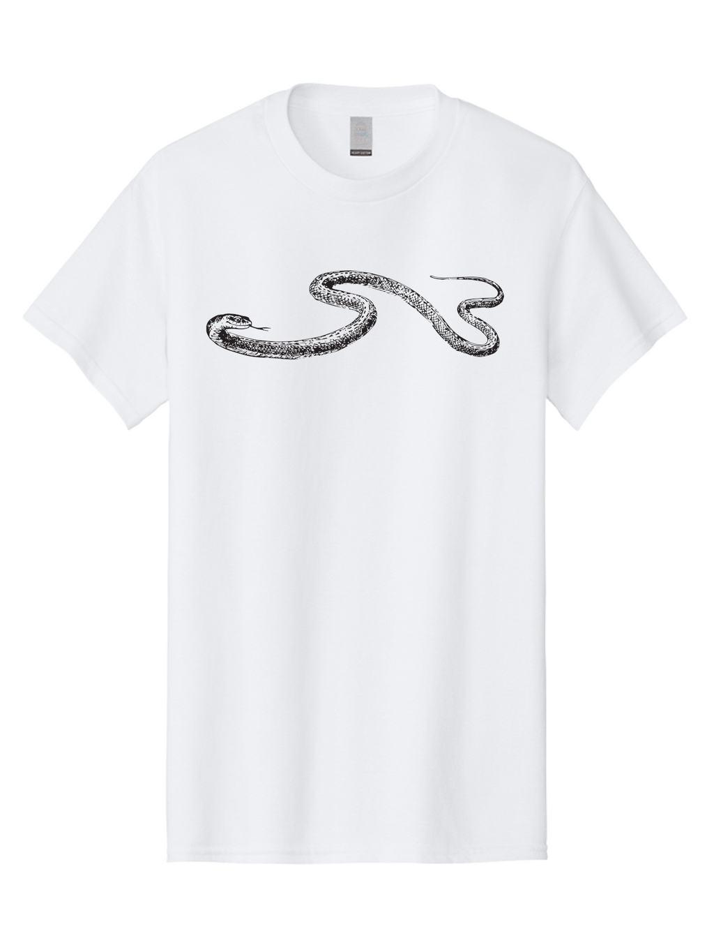 Snake Men'S Graphic Tee, 100% Cotton, Comfortable Casual Summer Wear, Machine Washable, Serpentine Creature, Reptile Illustration, Coiled Snake, Wildlife Art, Detailed Texture, Snake Species, Animal Graphics, Reptilian Patterns Aad953