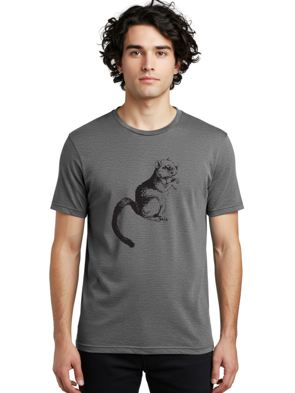 Squirrel Men'S Graphic Tee, 100% Cotton, Comfortable Casual Summer Wear, Machine Washable, Small Rodent, Furry Creature, Woodland Animal, Forest Dweller, Bushy-Tailed Mammal, Wildlife Illustration Aad957