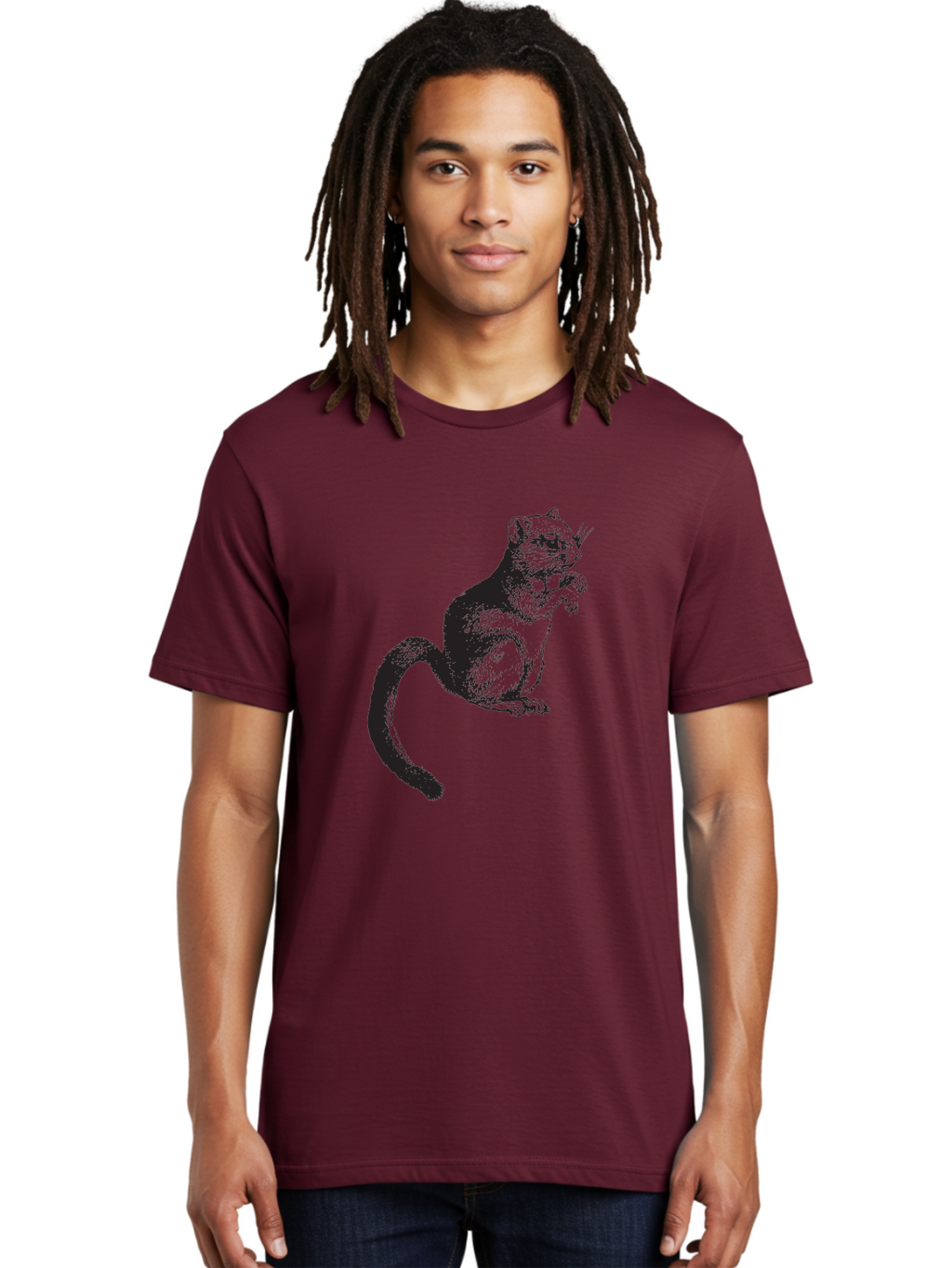 Squirrel Men'S Graphic Tee, 100% Cotton, Comfortable Casual Summer Wear, Machine Washable, Small Rodent, Furry Creature, Woodland Animal, Forest Dweller, Bushy-Tailed Mammal, Wildlife Illustration Aad957