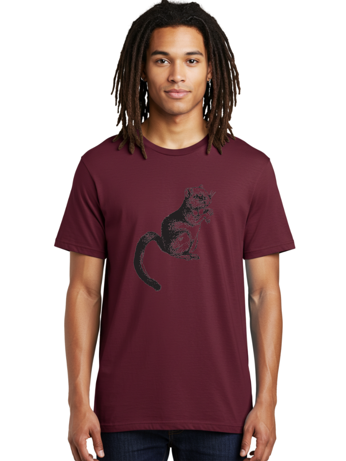 Squirrel Men'S Graphic Tee, 100% Cotton, Comfortable Casual Summer Wear, Machine Washable, Small Rodent, Furry Creature, Woodland Animal, Forest Dweller, Bushy-Tailed Mammal, Wildlife Illustration Aad957