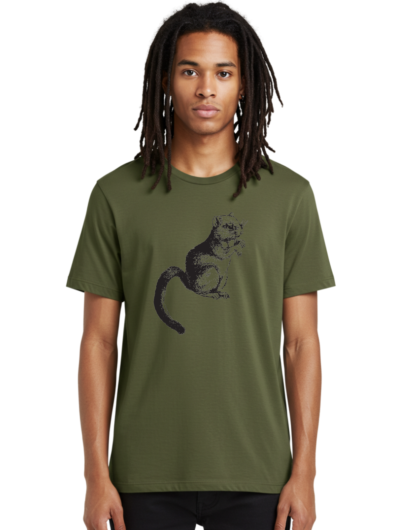 Squirrel Men'S Graphic Tee, 100% Cotton, Comfortable Casual Summer Wear, Machine Washable, Small Rodent, Furry Creature, Woodland Animal, Forest Dweller, Bushy-Tailed Mammal, Wildlife Illustration Aad957