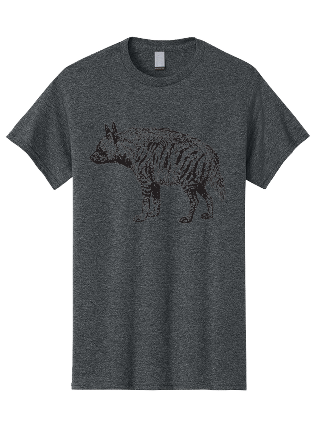 Thylacine Men'S Graphic Tee, 100% Cotton, Comfortable Casual Summer Wear, Machine Washable, Tasmanian Tiger, Extinct Animal, Wildlife Illustration, Striped Pattern, Marsupial, Wild Dog, Vintage Art, Black And Green, Historical Species Aad961