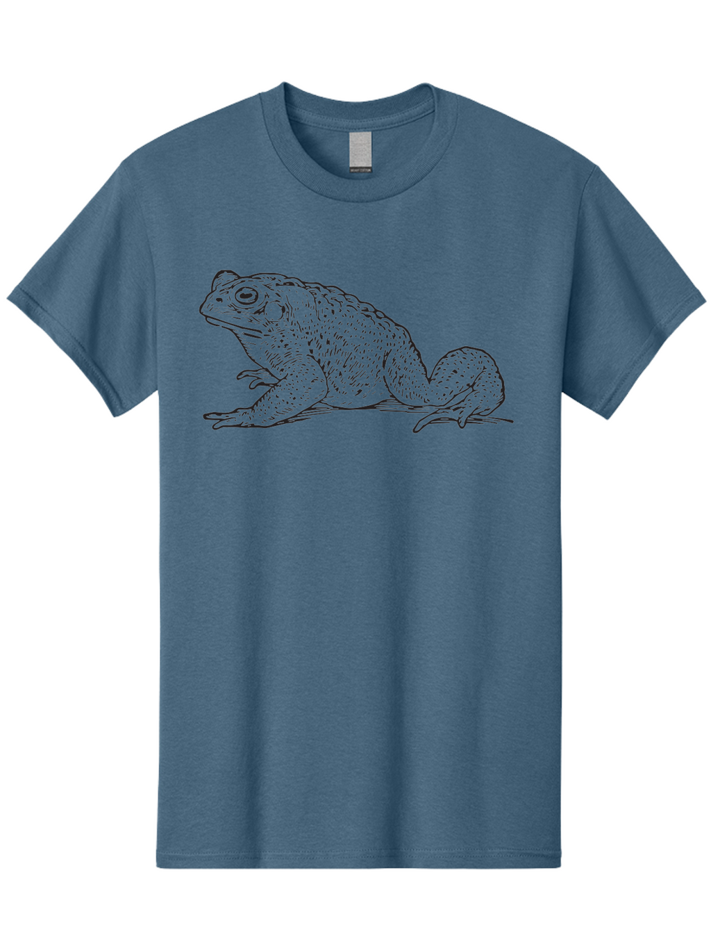 Toad Men'S Graphic Tee, 100% Cotton, Comfortable Casual Summer Wear, Machine Washable, Toad Illustration, Wildlife Art, Amphibian Sketch, Detailed Drawing, Natural Texture, Warty Skin, Serene Pose, Graphic Design Aad963