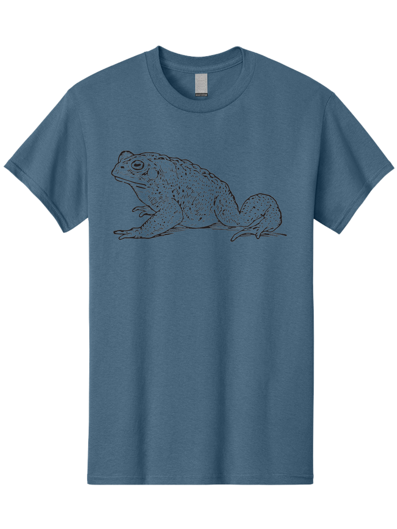 Toad Men'S Graphic Tee, 100% Cotton, Comfortable Casual Summer Wear, Machine Washable, Toad Illustration, Wildlife Art, Amphibian Sketch, Detailed Drawing, Natural Texture, Warty Skin, Serene Pose, Graphic Design Aad963