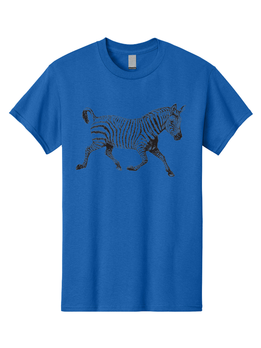 Zebra-Illustration Men'S Graphic Tee, 100% Cotton, Comfortable Casual Summer Wear, Machine Washable, Black And White Zebra, Wildlife Animal, Safari Theme, Black Stripes, Equine Mammal, Wild Horse, African Wildlife, Animal Illustration, Aad970