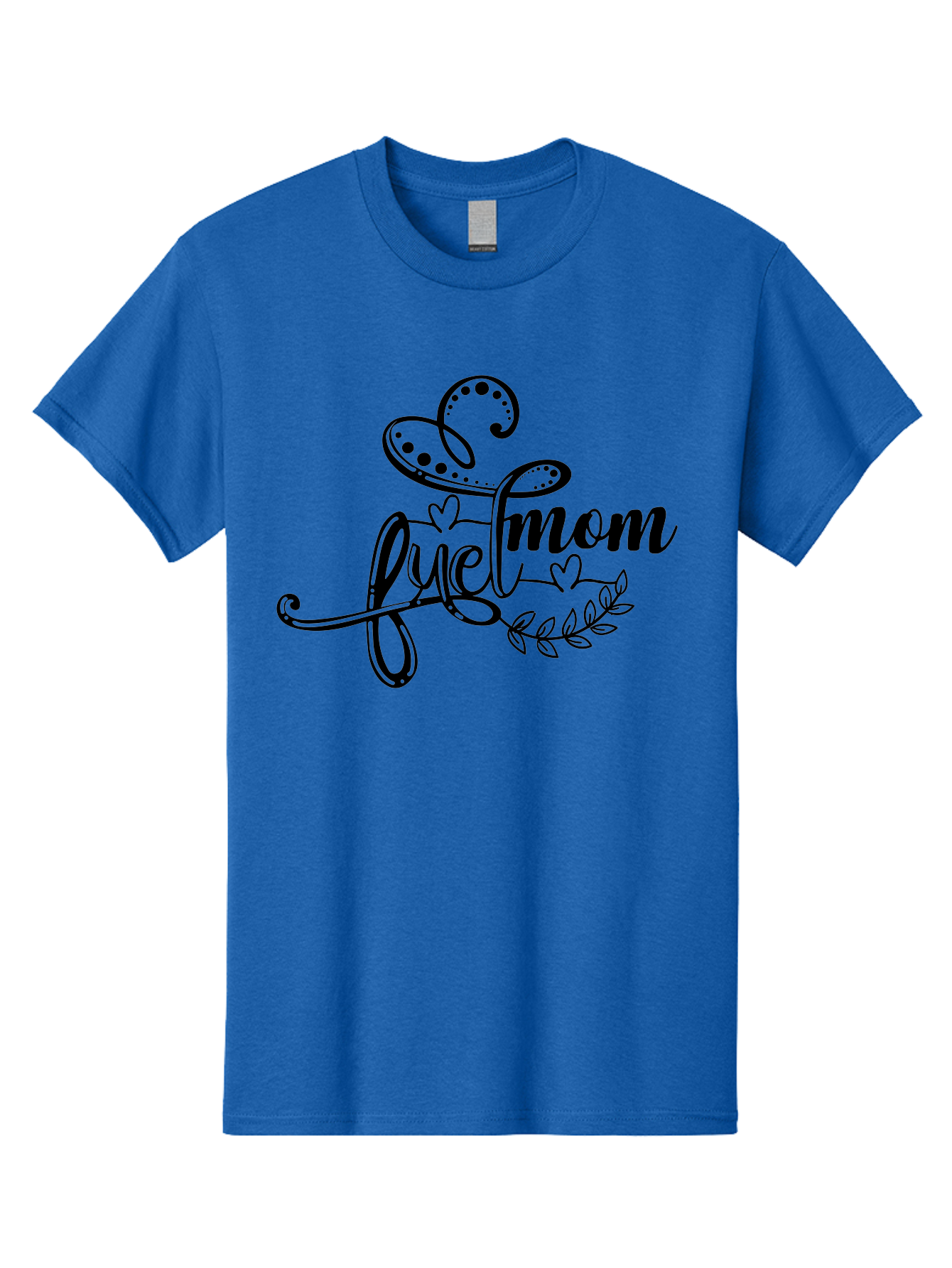 Love-Mom Men'S Graphic Tee, 100% Cotton, Comfortable Casual Summer Wear, Machine Washable, Love Mom, Black Cursive Lettering, Floral Design, Heart Shapes, Motherly Love, Decorative Elements, Heartwarming Illustration, Calligraphy Art Aad978
