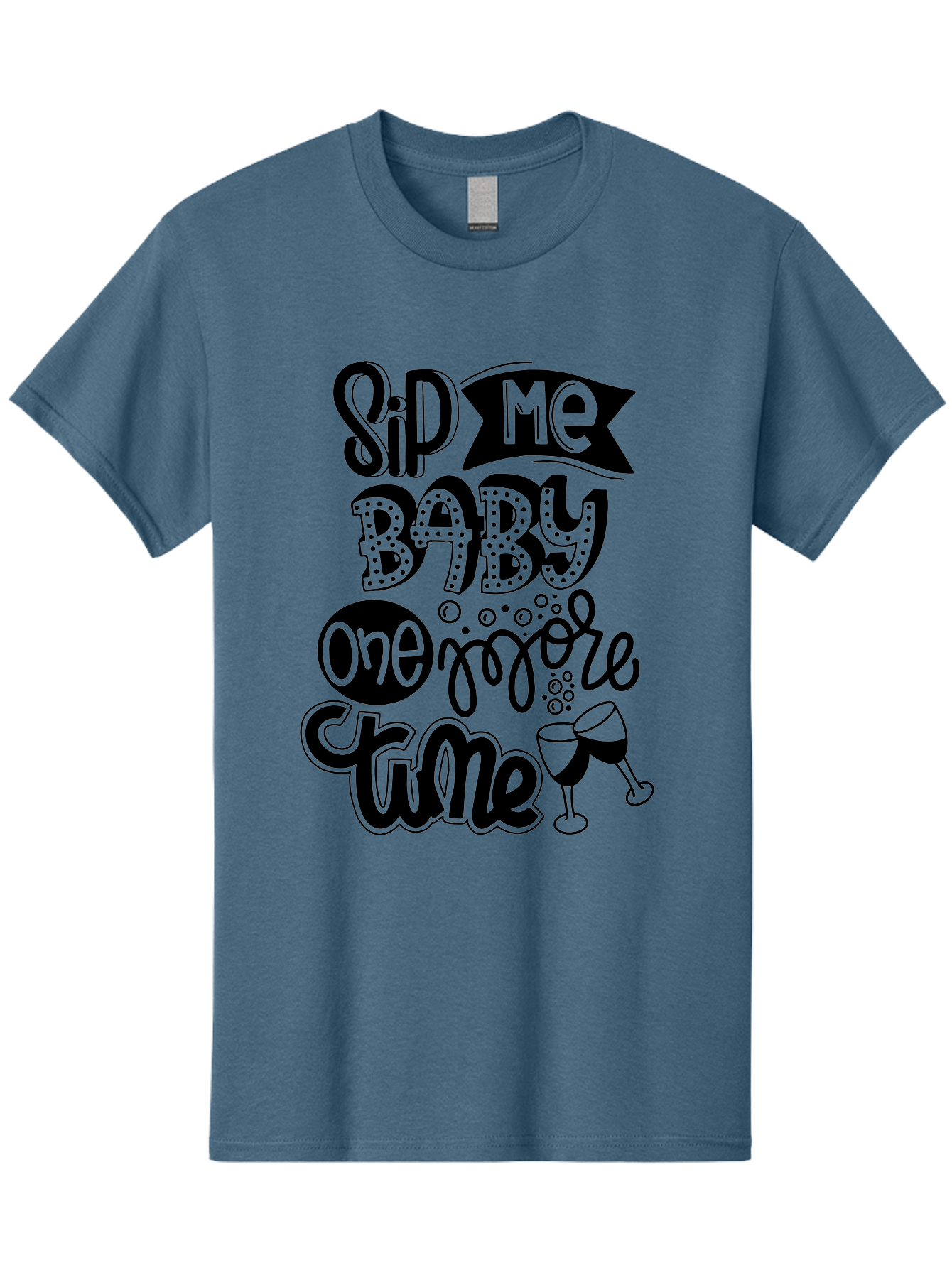 Sip-Me-Baby-One-More-Time Men'S Graphic Tee, 100% Cotton, Comfortable Casual Summer Wear, Machine Washable, Funny Quote, Sassy Phrase, Wine Glass, Champagne Toast, Party Time, Celebration, Sip Me Baby One More Time, Humor, Celebration Quote Aad984