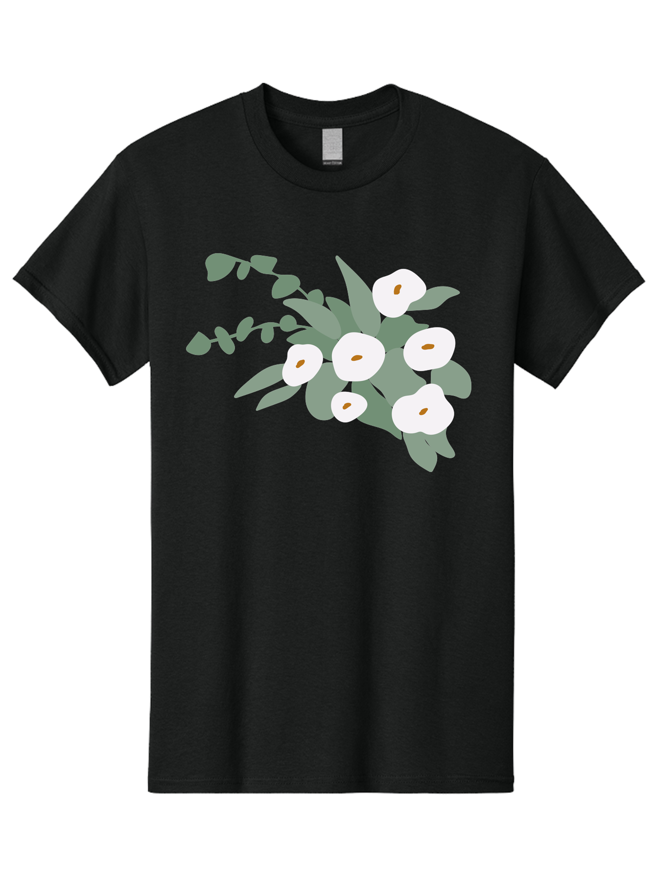 After-Glow Men'S Graphic Tee, 100% Cotton, Comfortable Casual Summer Wear, Machine Washable, Lotus Flowers, White Blooms, Gray Leaves, Spiritual Symbols, Serene Atmosphere, Peaceful Ambiance, Afterlife, Lotus Flower, Gray Graphics Aad992