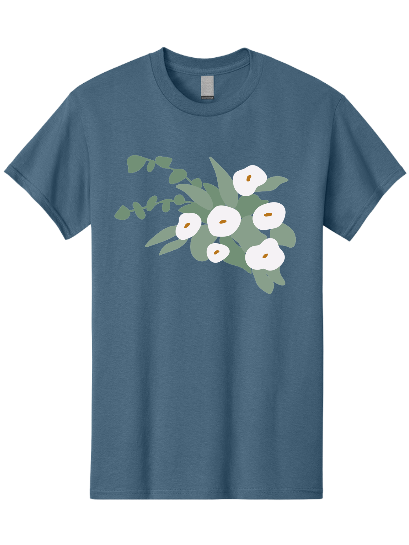 After-Glow Men'S Graphic Tee, 100% Cotton, Comfortable Casual Summer Wear, Machine Washable, Lotus Flowers, White Blooms, Gray Leaves, Spiritual Symbols, Serene Atmosphere, Peaceful Ambiance, Afterlife, Lotus Flower, Gray Graphics Aad992