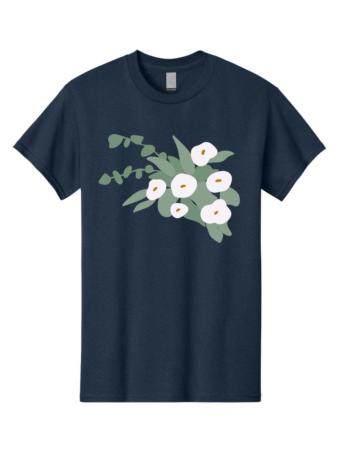 After-Glow Men'S Graphic Tee, 100% Cotton, Comfortable Casual Summer Wear, Machine Washable, Lotus Flowers, White Blooms, Gray Leaves, Spiritual Symbols, Serene Atmosphere, Peaceful Ambiance, Afterlife, Lotus Flower, Gray Graphics Aad992