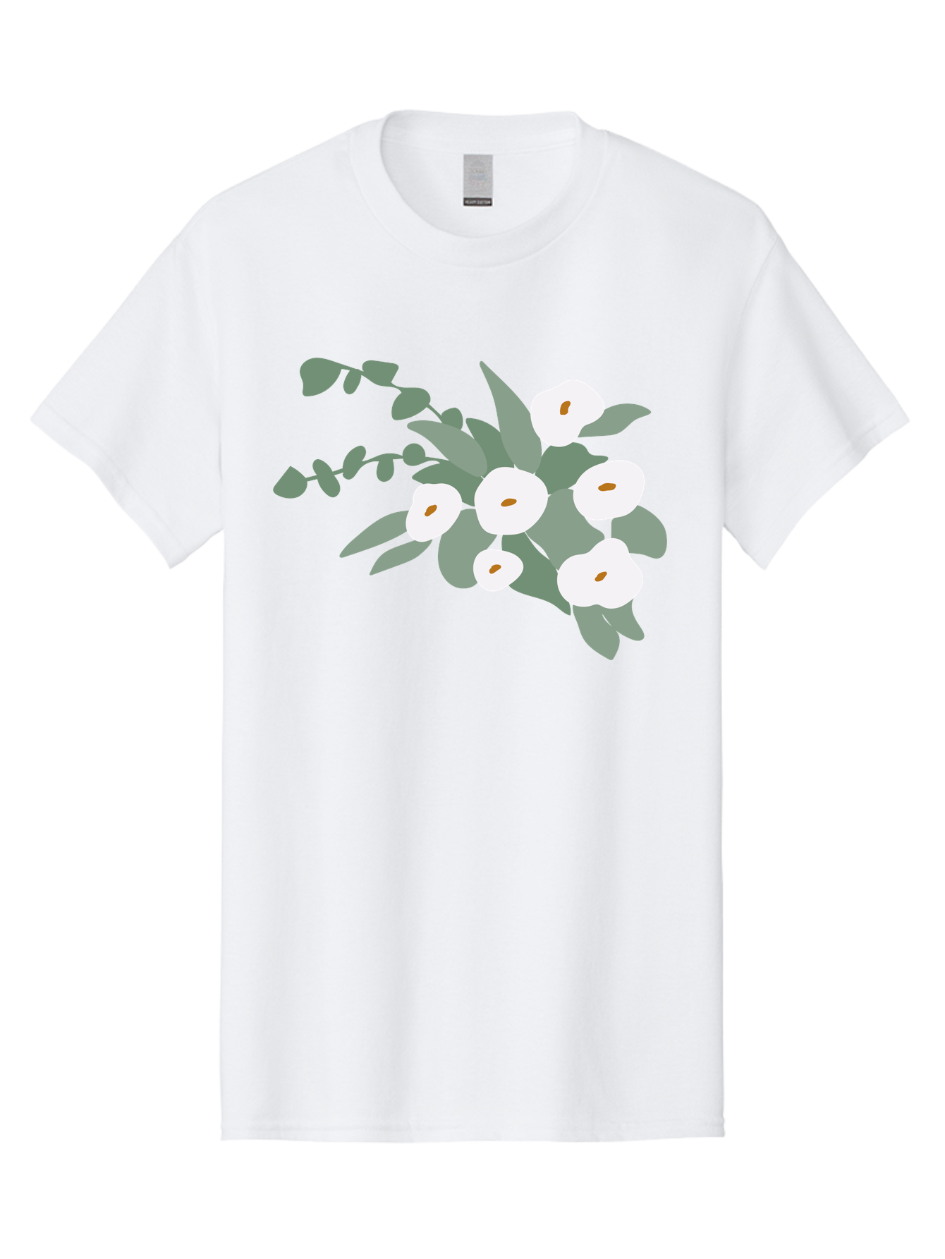 After-Glow Men'S Graphic Tee, 100% Cotton, Comfortable Casual Summer Wear, Machine Washable, Lotus Flowers, White Blooms, Gray Leaves, Spiritual Symbols, Serene Atmosphere, Peaceful Ambiance, Afterlife, Lotus Flower, Gray Graphics Aad992